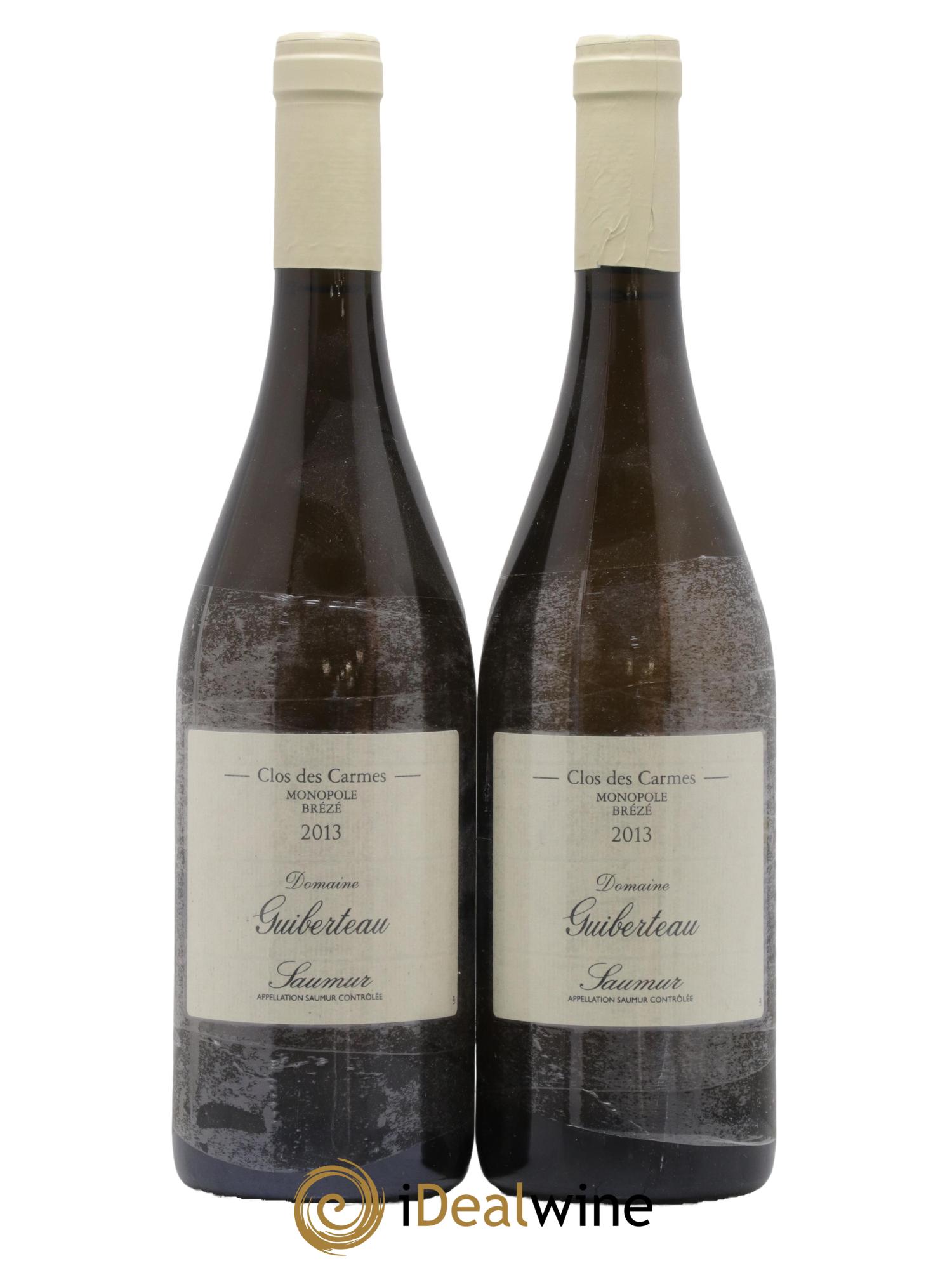 Saumur Brézé Clos des Carmes Domaine Guiberteau 2013 - Lot de 2 bouteilles - 0