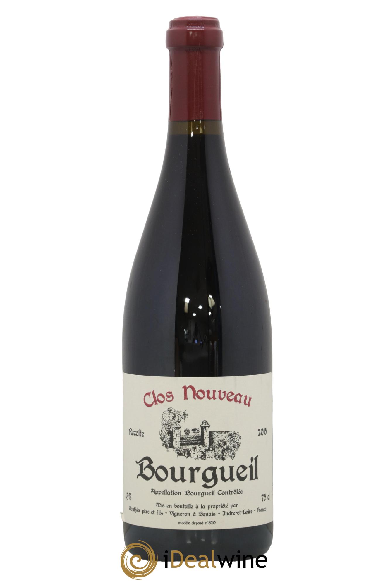 Bourgueil Clos Nouveau Domaine du Bel Air 2015 - Lot de 1 bouteille - 0