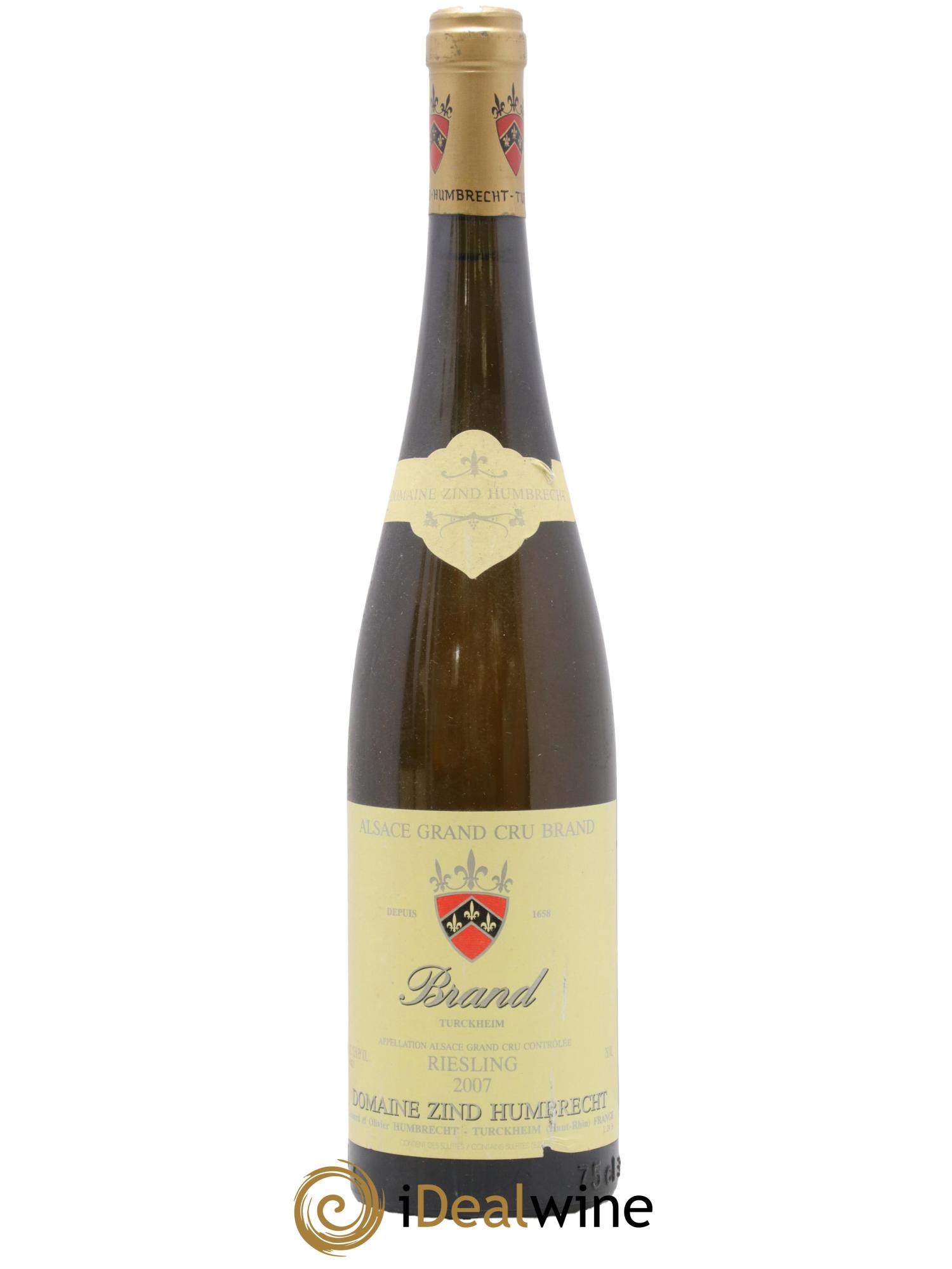 Alsace Riesling Grand Cru Brand Zind-Humbrecht (Domaine) 2007 - Lot de 1 bouteille - 0