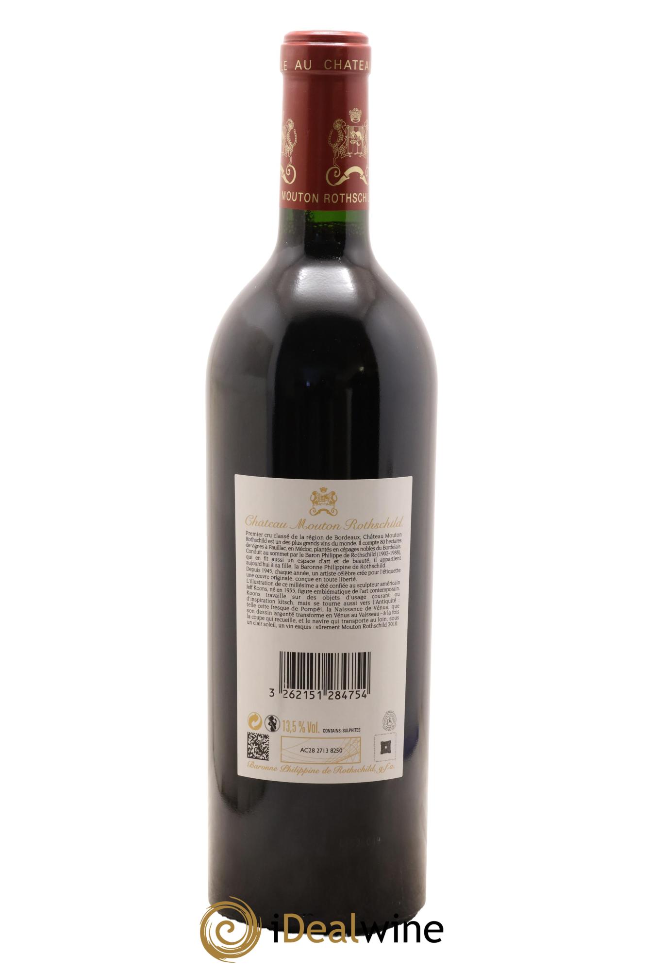 Château Mouton Rothschild 1er Grand Cru Classé 2010 - Lot de 1 bouteille - 1