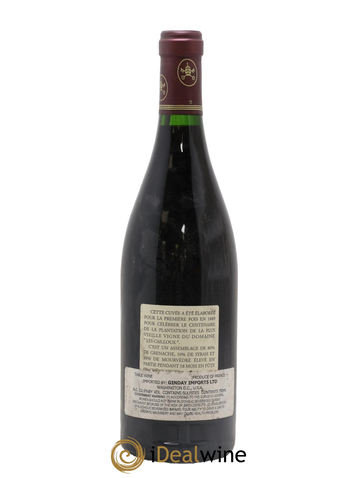Châteauneuf-du-Pape Les Cailloux Cuvée Centenaire André Brunel 1998 - Lot of 1 bottle - 1