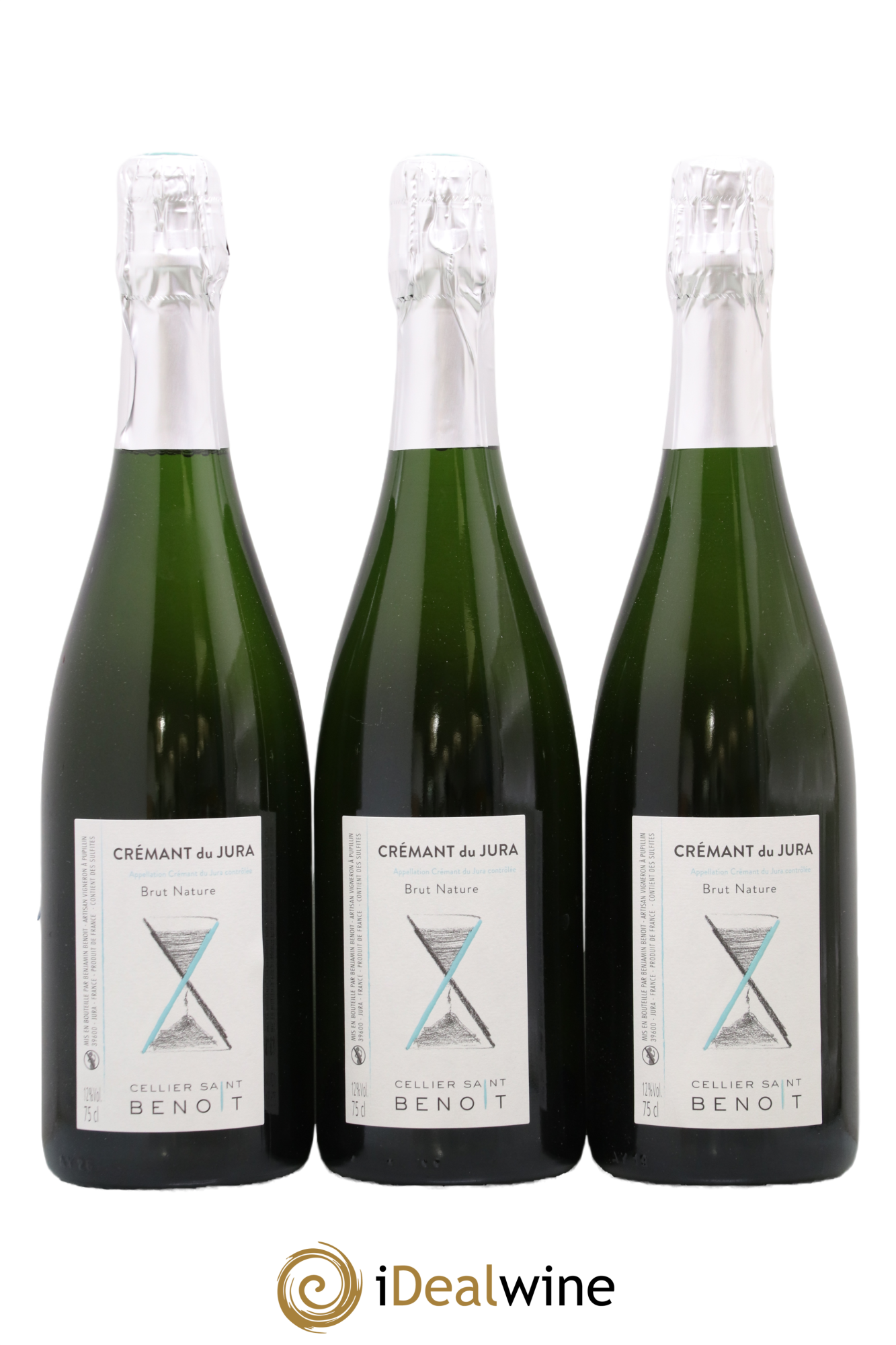 Crémant du Jura Brut Nature Cellier Saint Benoît - Posten von 3 Flaschen - 0