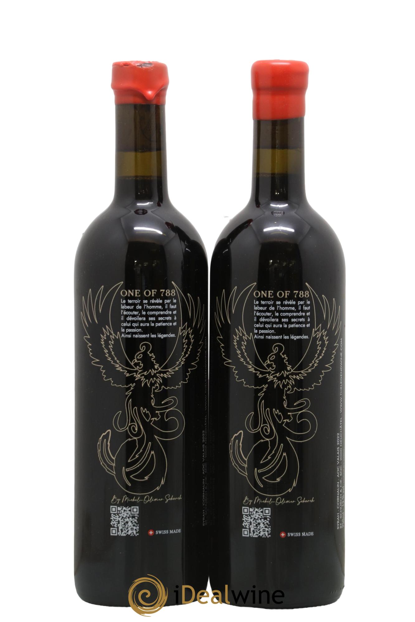 Valais Syrah Cornalin Granit Allégorie II Schurch The Legend 2022 - Lot de 2 bouteilles - 1