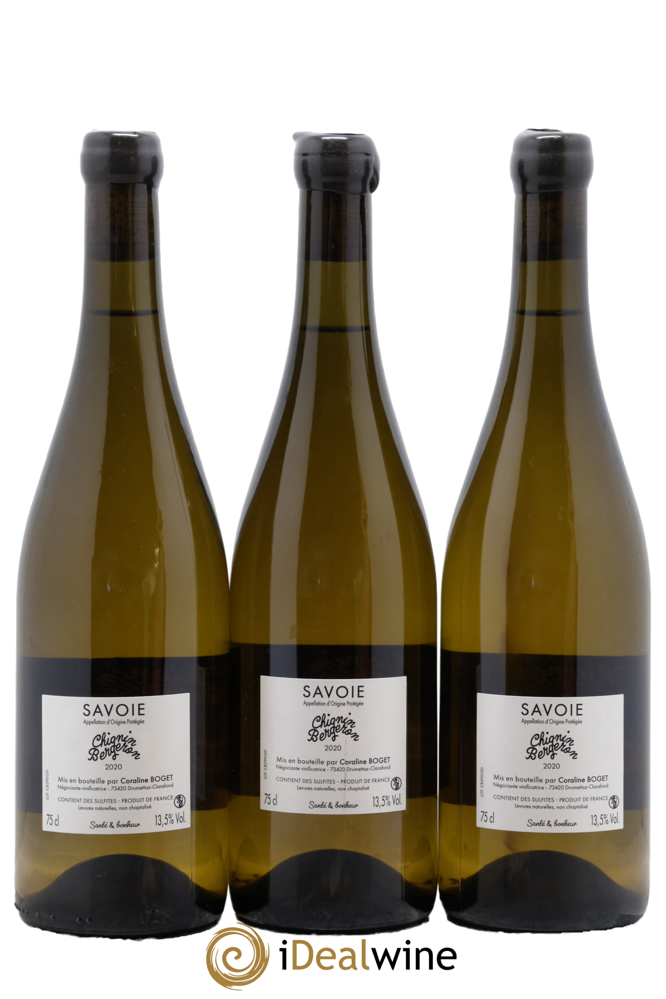 Vin de Savoie Chignin-Bergeron Caroline Boget 2020 - Lot of 3 bottles - 1
