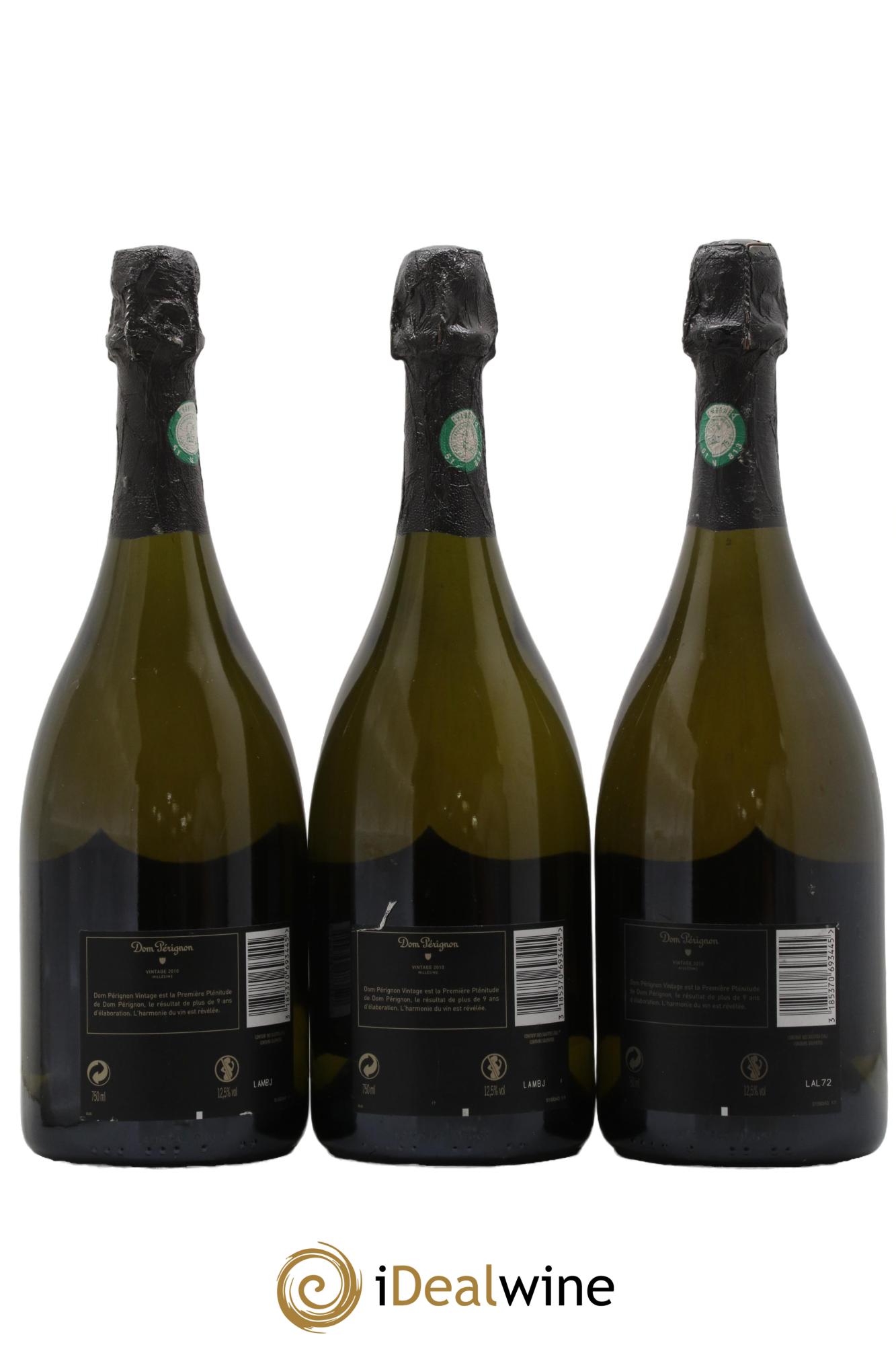 Brut Dom Pérignon 2010 - Lot of 3 bottles - 1