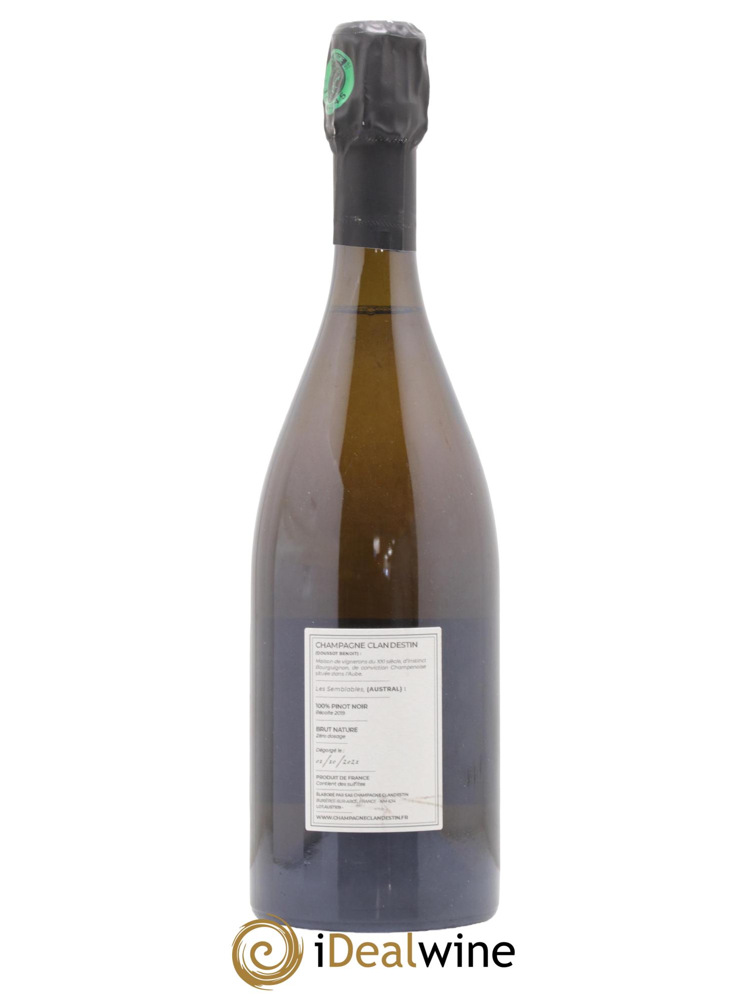 Les Semblables Austral Clandestin 2019 - Lot de 1 bouteille - 1
