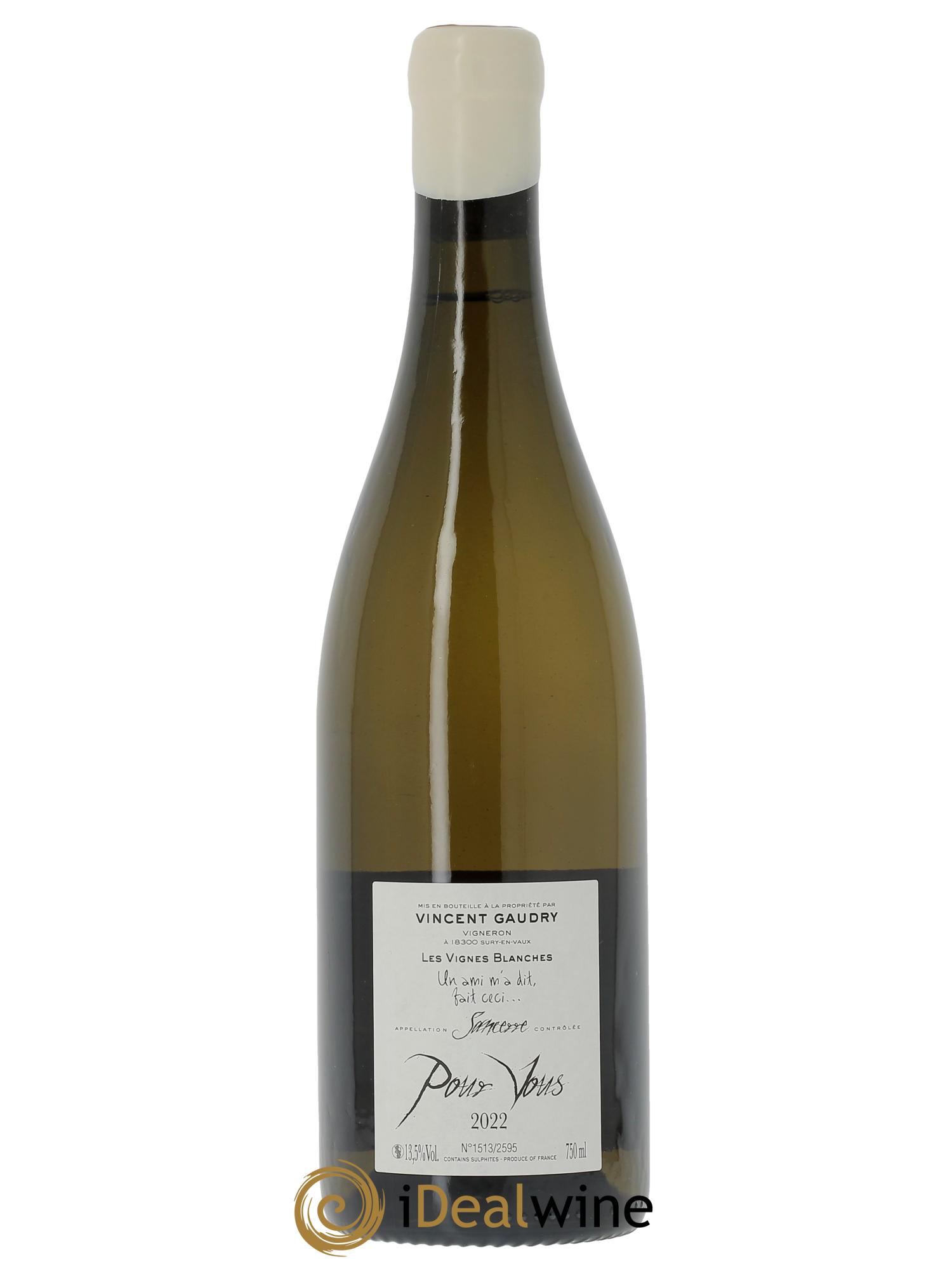 Sancerre Pour Vous Vincent Gaudry  2022 - Posten von 1 Flasche - 1