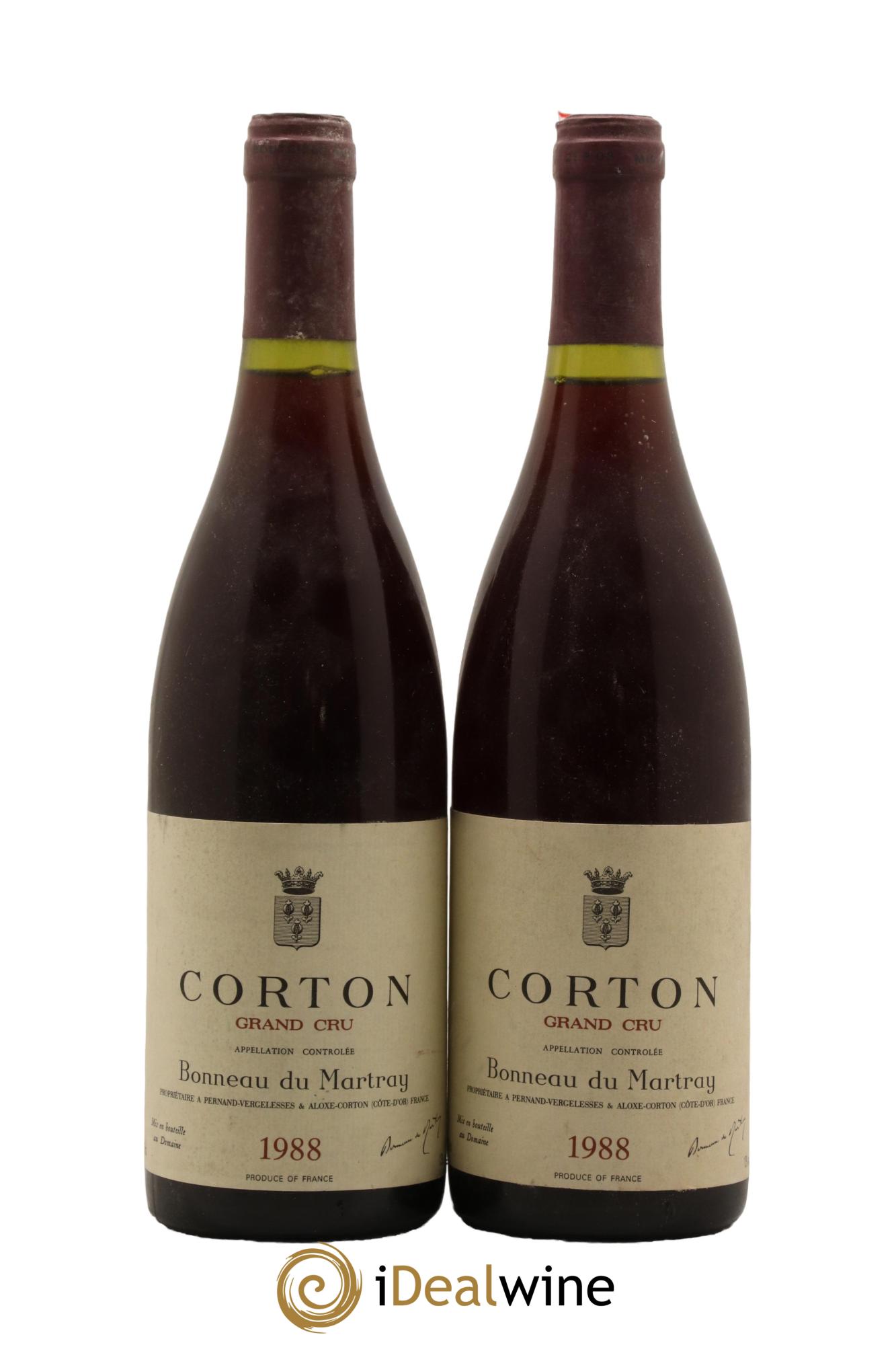 Corton Grand Cru Bonneau du Martray (Domaine) 1988 - Lot de 2 bouteilles - 0