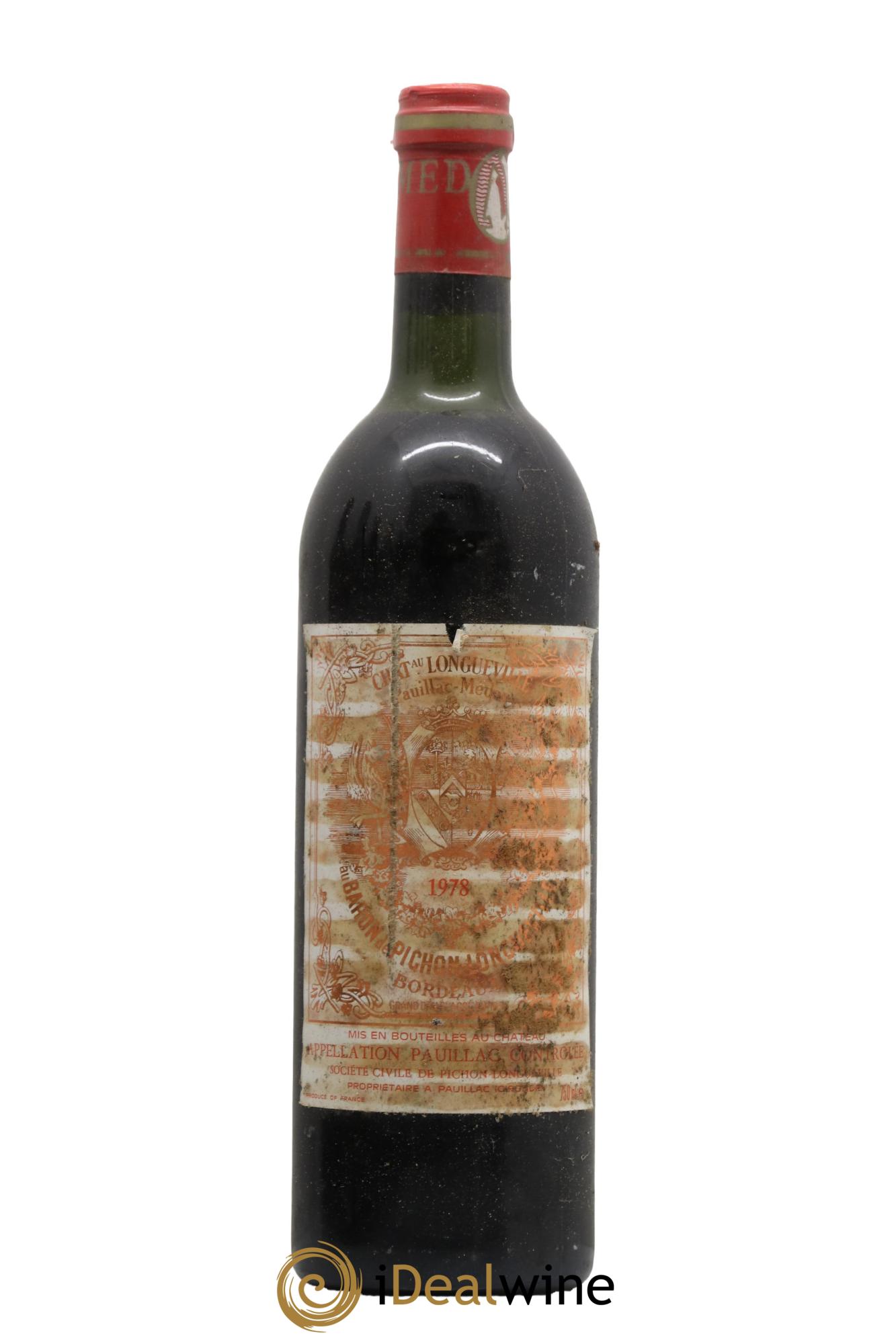 Pichon Longueville Baron 2ème Grand Cru Classé 1978 - Lot de 1 bouteille - 0