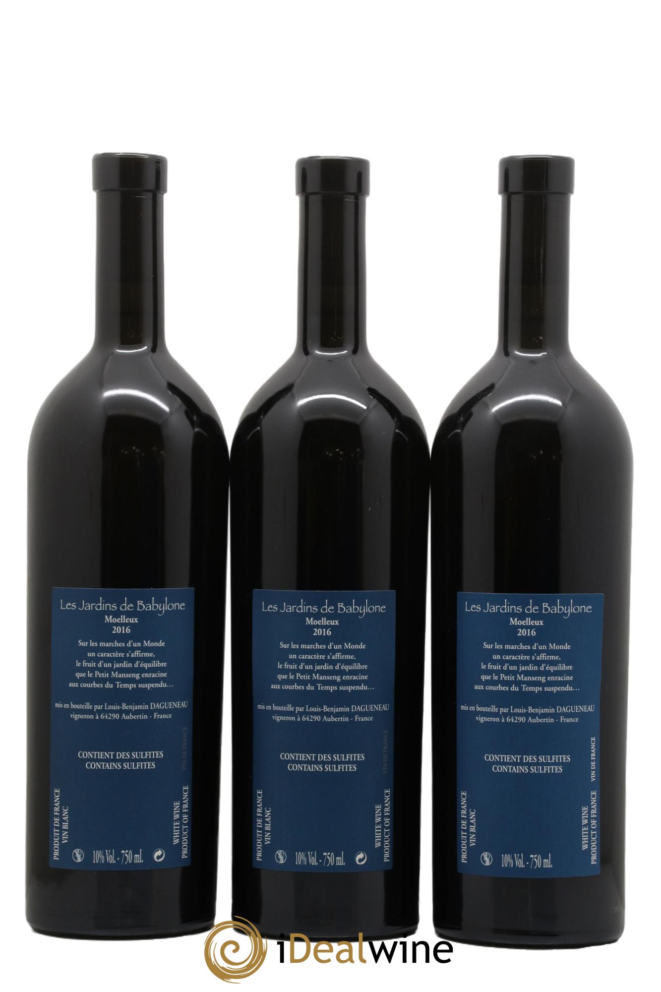 Vin de France (anciennement Jurançon) Jardins de Babylone Didier Dagueneau 2016 - Lot of 3 bottles - 1