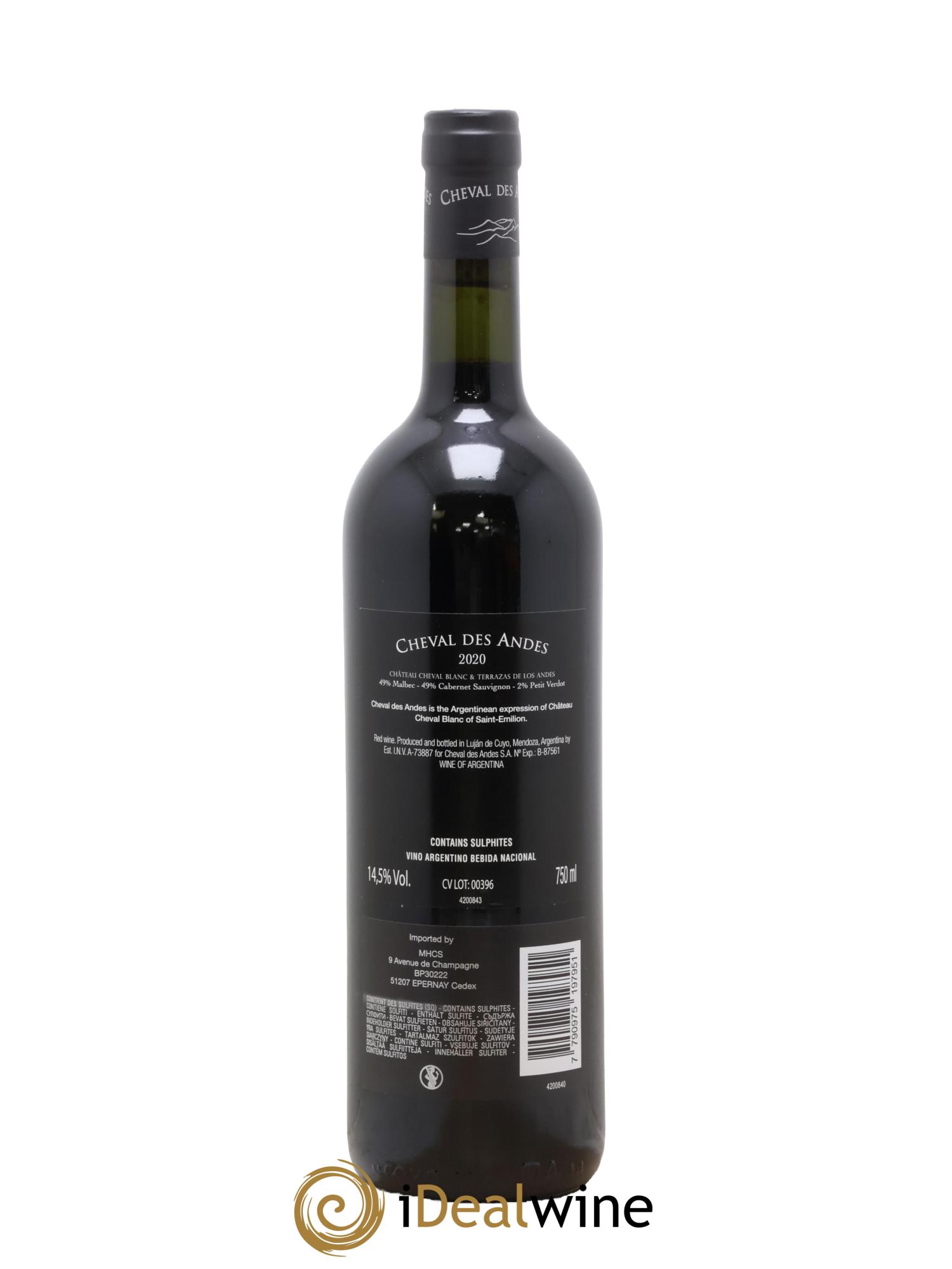 Mendoza Cheval des Andes 2020 - Lot of 1 bottle - 1