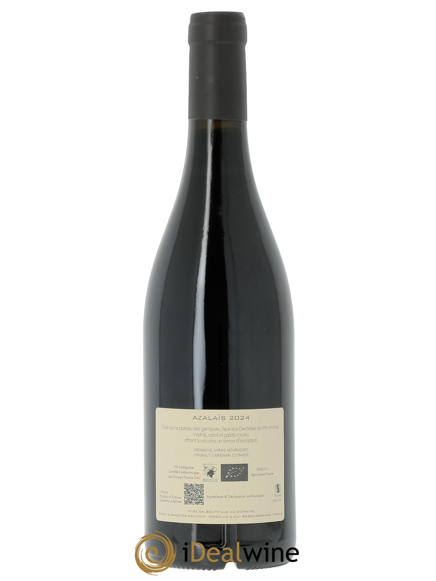Vacqueyras Azalaïs Le Sang des Cailloux  2024 - Lotto di 1 bottiglia - 1