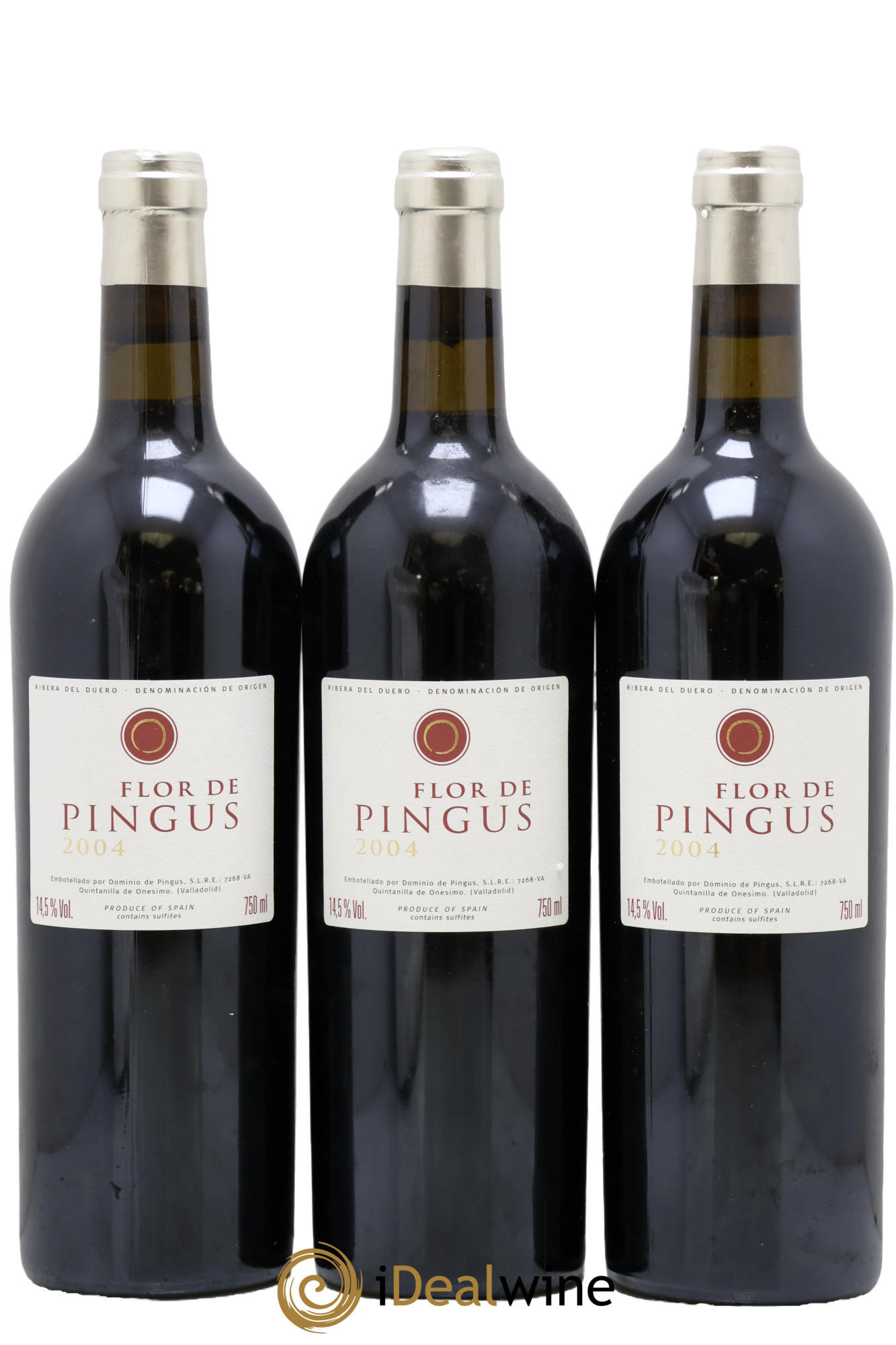 Ribera Del Duero Flor de Pingus Dominio de Pingus - Peter Sisseck 2004 - Lot de 3 bouteilles - 0
