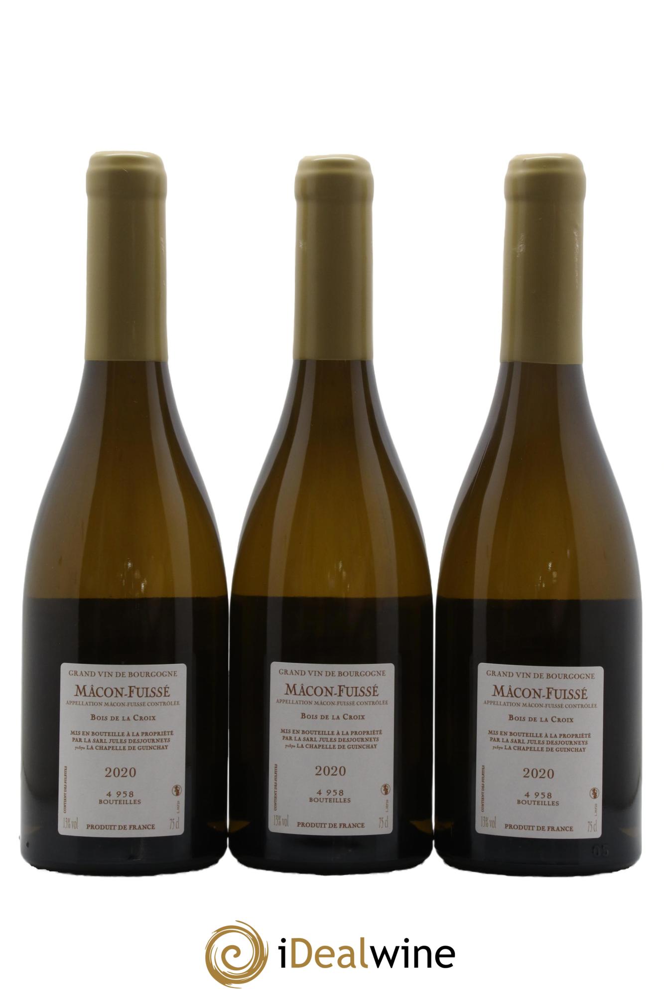 Mâcon-Fuissé Bois de la Croix Jules Desjourneys 2020 - Posten von 3 Flaschen - 1