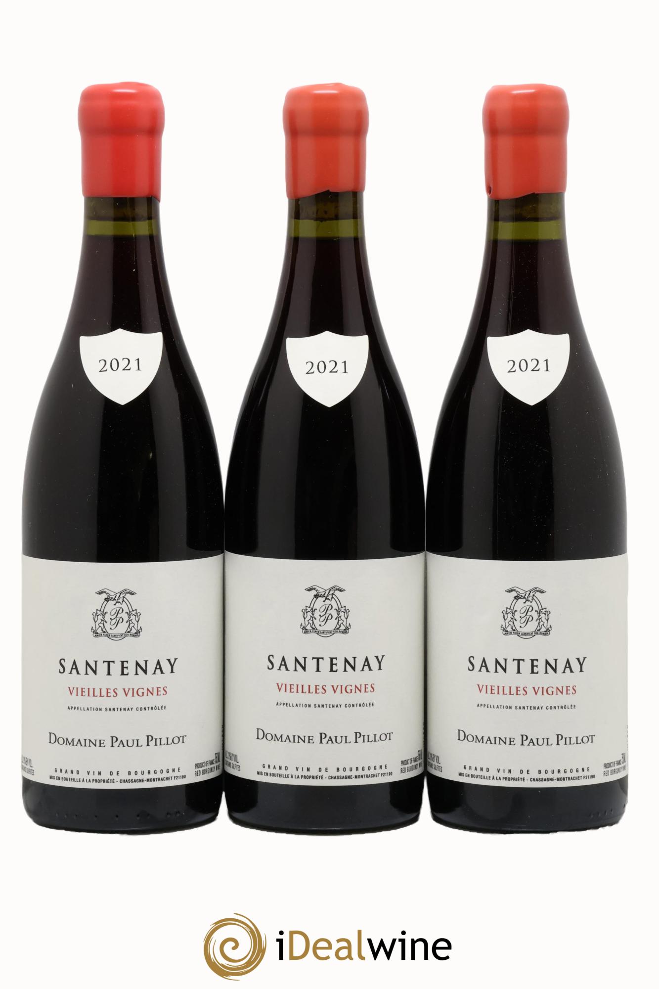 Santenay Vieilles Vignes Paul Pillot 2021 - Lot de 3 bouteilles - 0