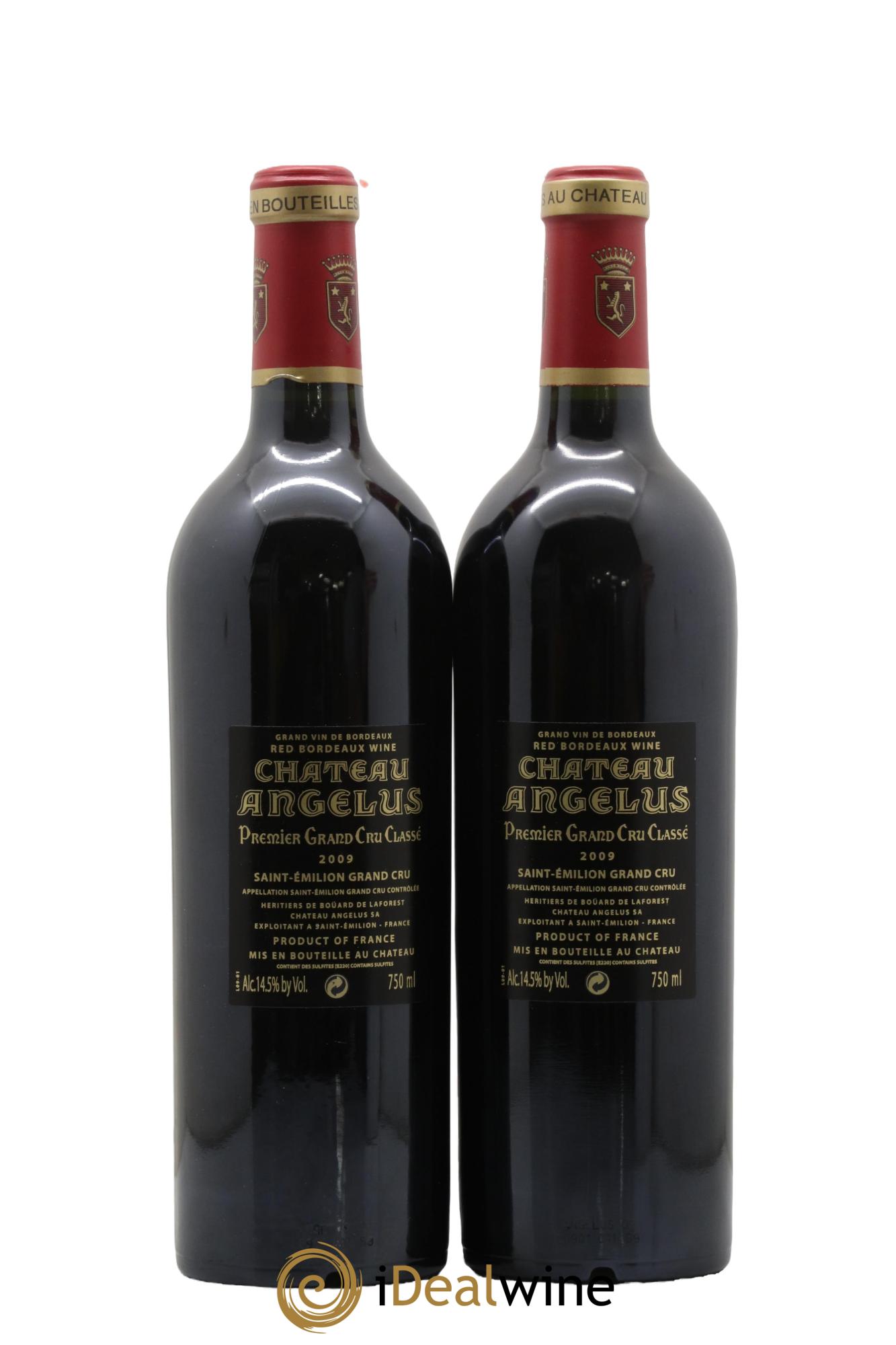 Château Angélus 1er Grand Cru Classé A  2009 - Posten von 2 Flaschen - 1