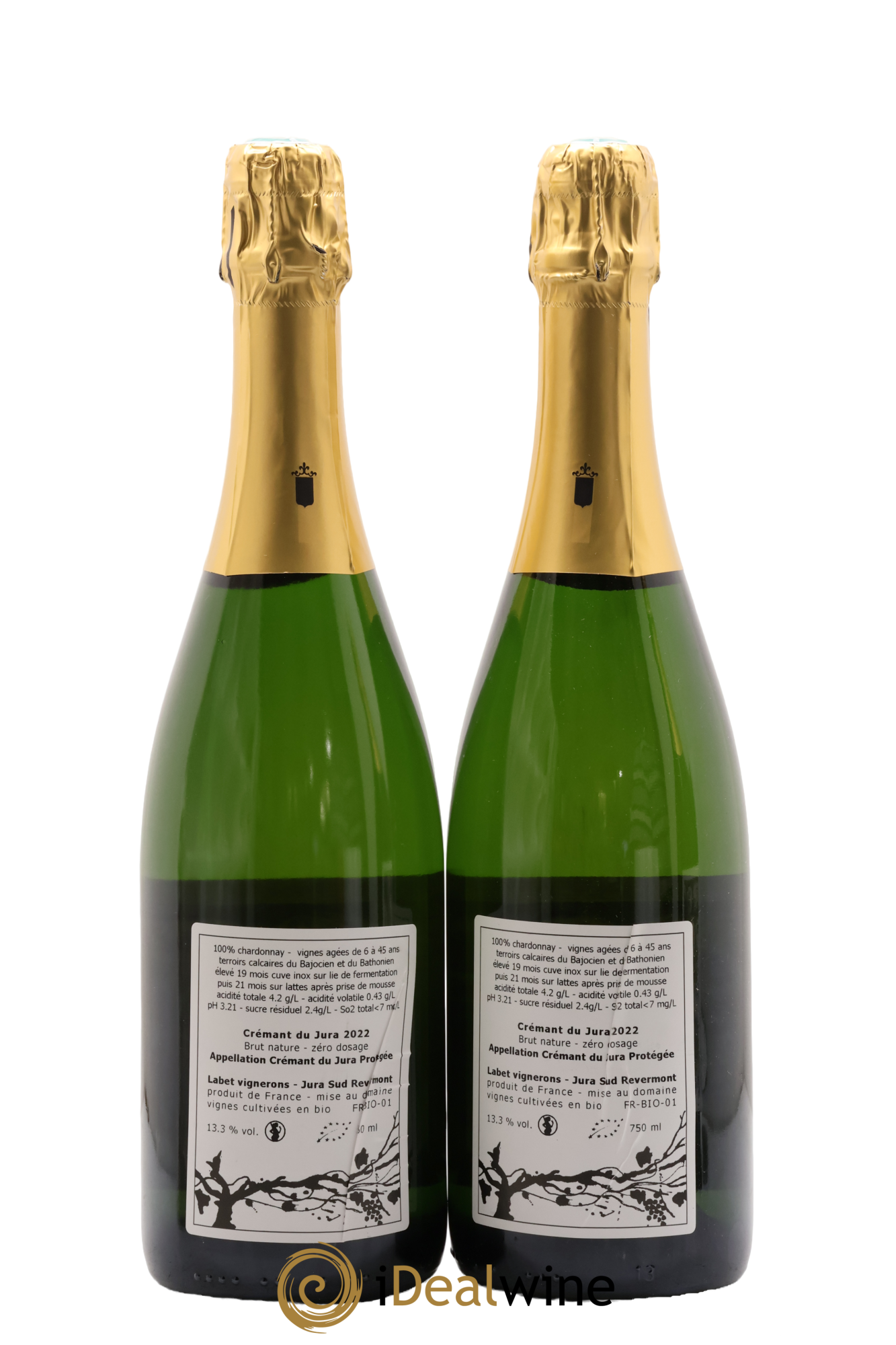 Crémant du Jura Romain - Julien - Charline Labet 2022 - Lot of 2 bottles - 1
