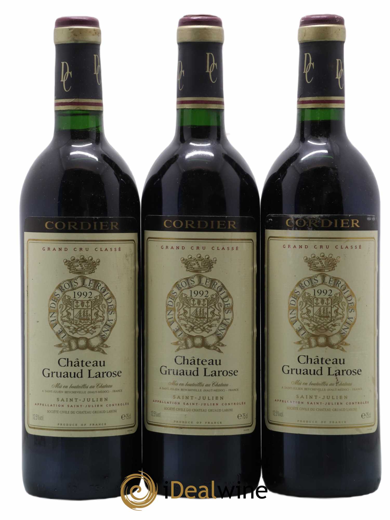 Château Gruaud Larose 2ème Grand Cru Classé 1992 - Lot de 3 bouteilles - 0