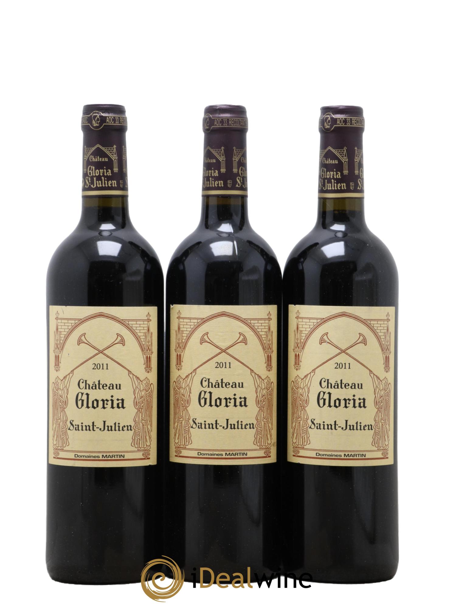 Château Gloria 2011 - Lot de 3 bouteilles - 0