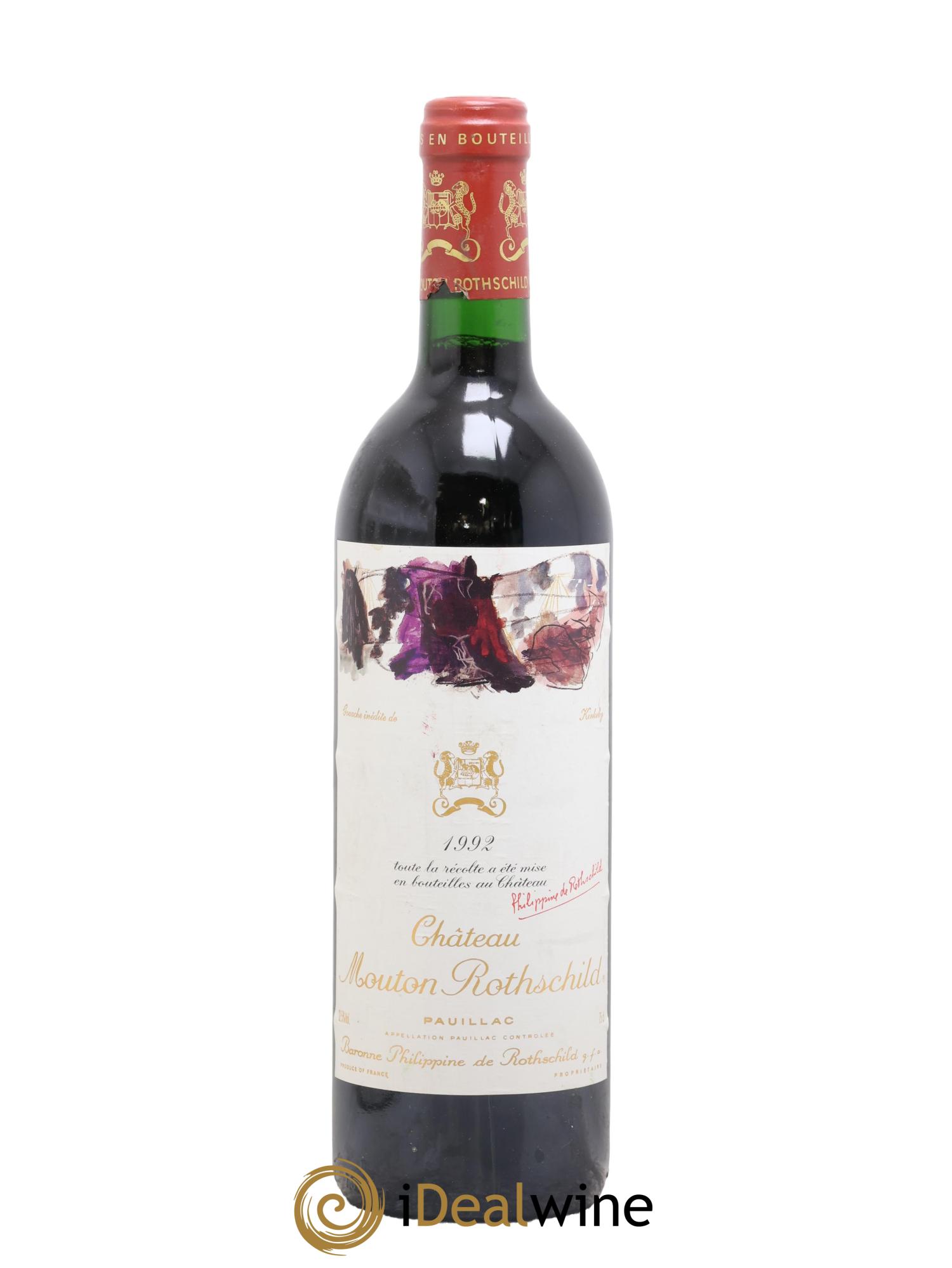 Château Mouton Rothschild 1er Grand Cru Classé 1992 - Lot de 1 bouteille - 0
