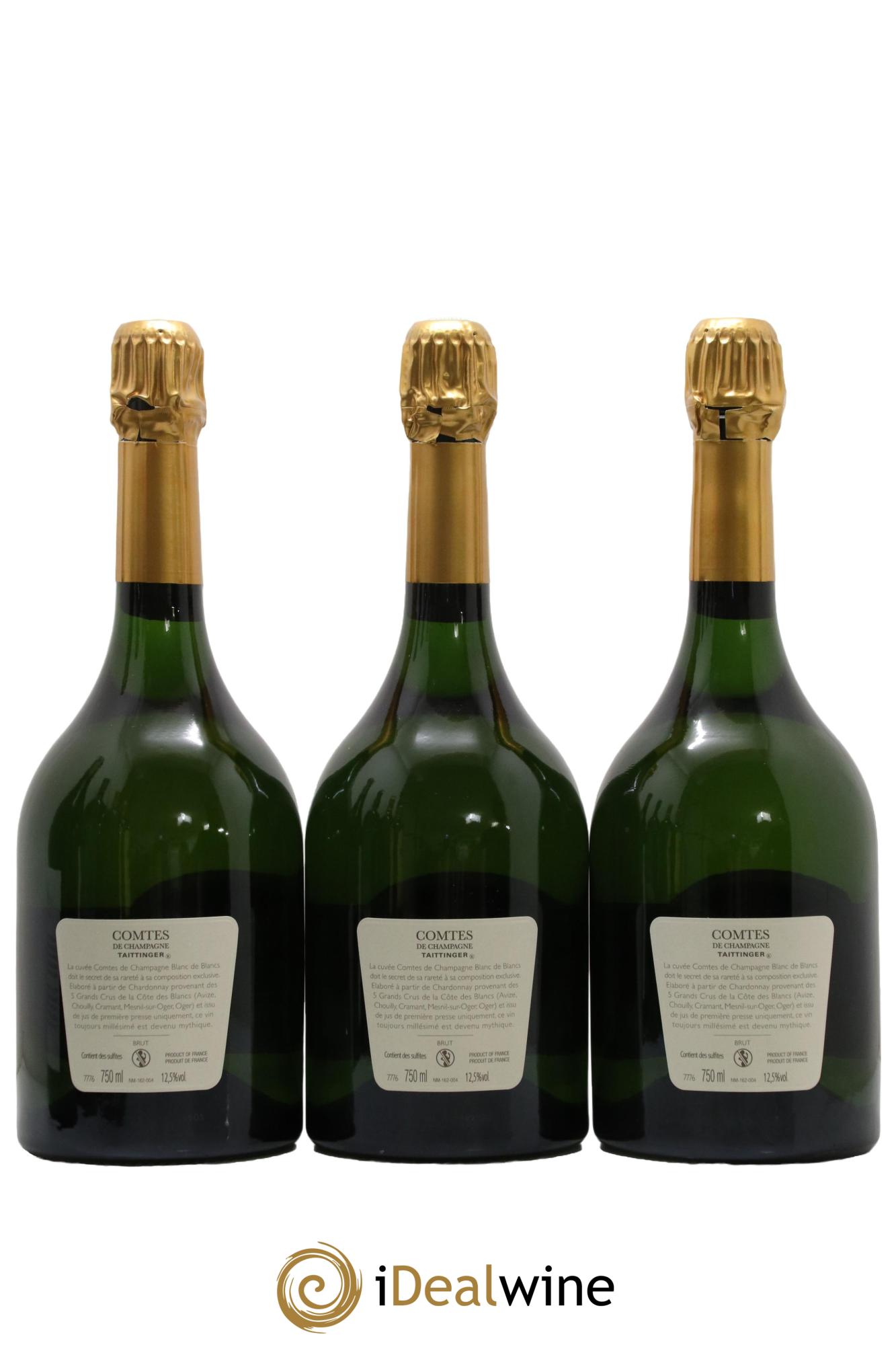 Comtes de Champagne Taittinger 2012 - Lot of 3 bottles - 1