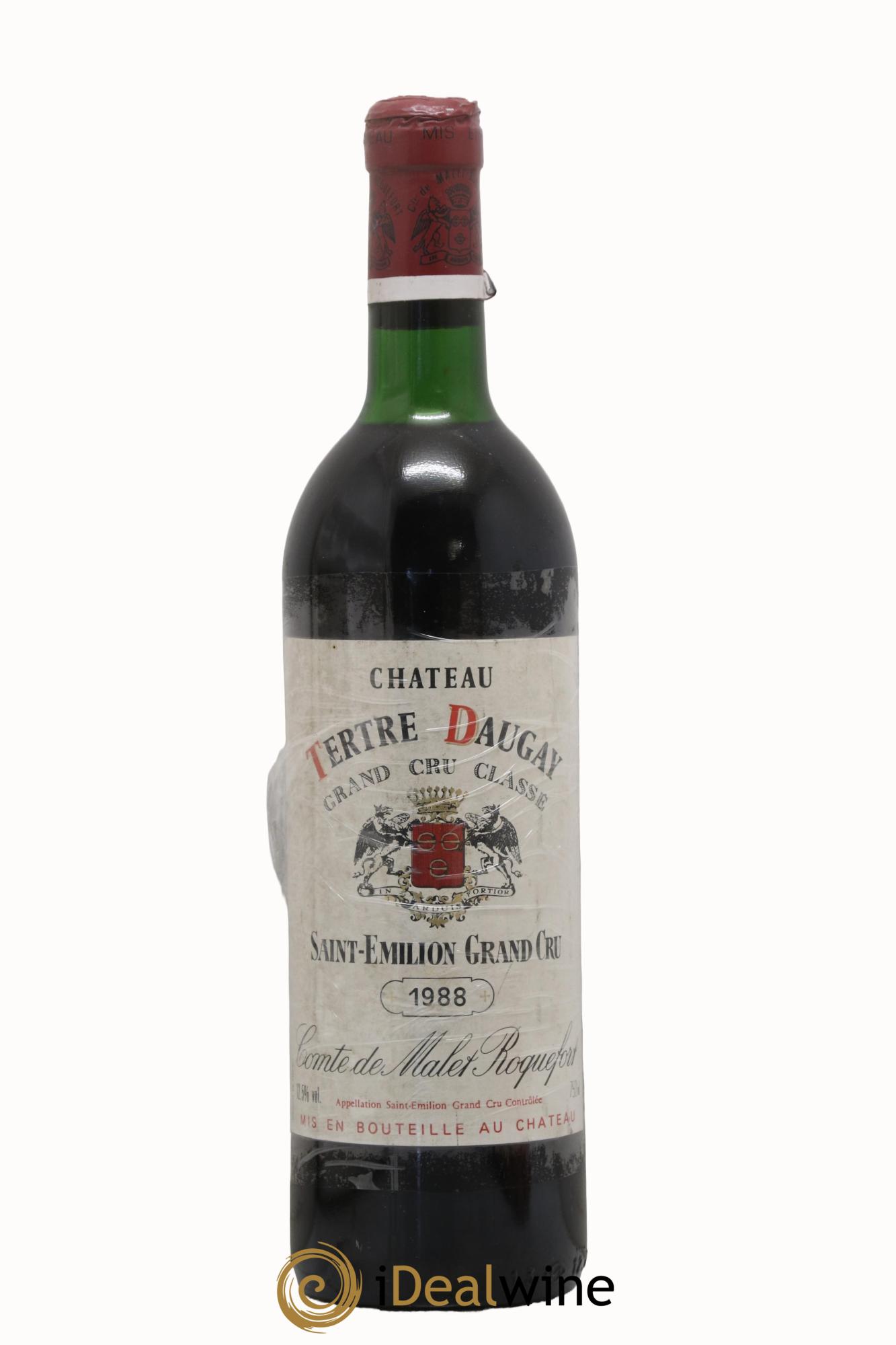 Château Tertre Daugay Grand Cru Classé 1988 - Lot de 1 bouteille - 0