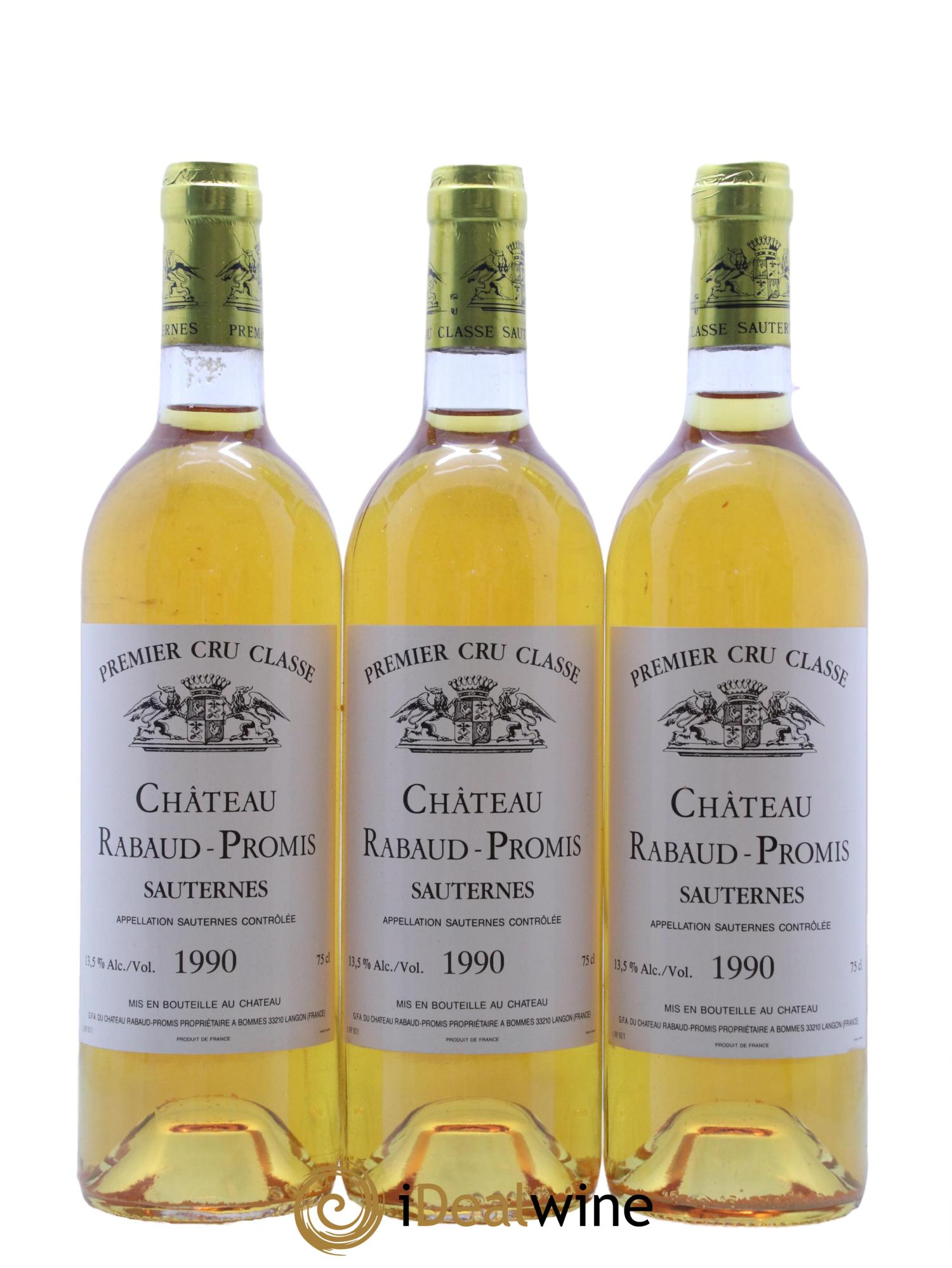 Château Rabaud Promis 1er Grand Cru Classé 1990 - Lotto di 12 bottiglie - 4