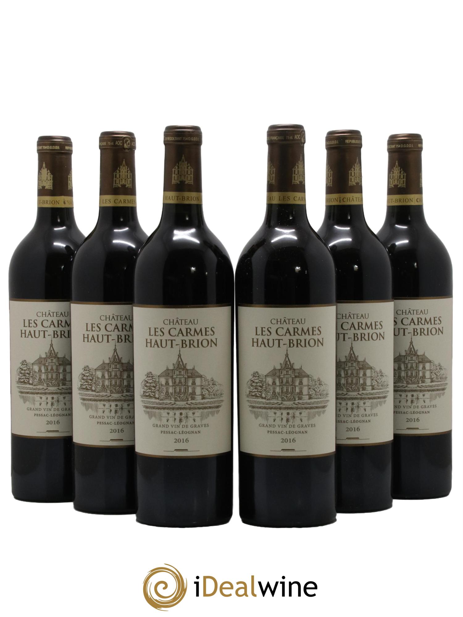 Château Les Carmes Haut-Brion 2016 - Lotto di 6 bottiglie - 0