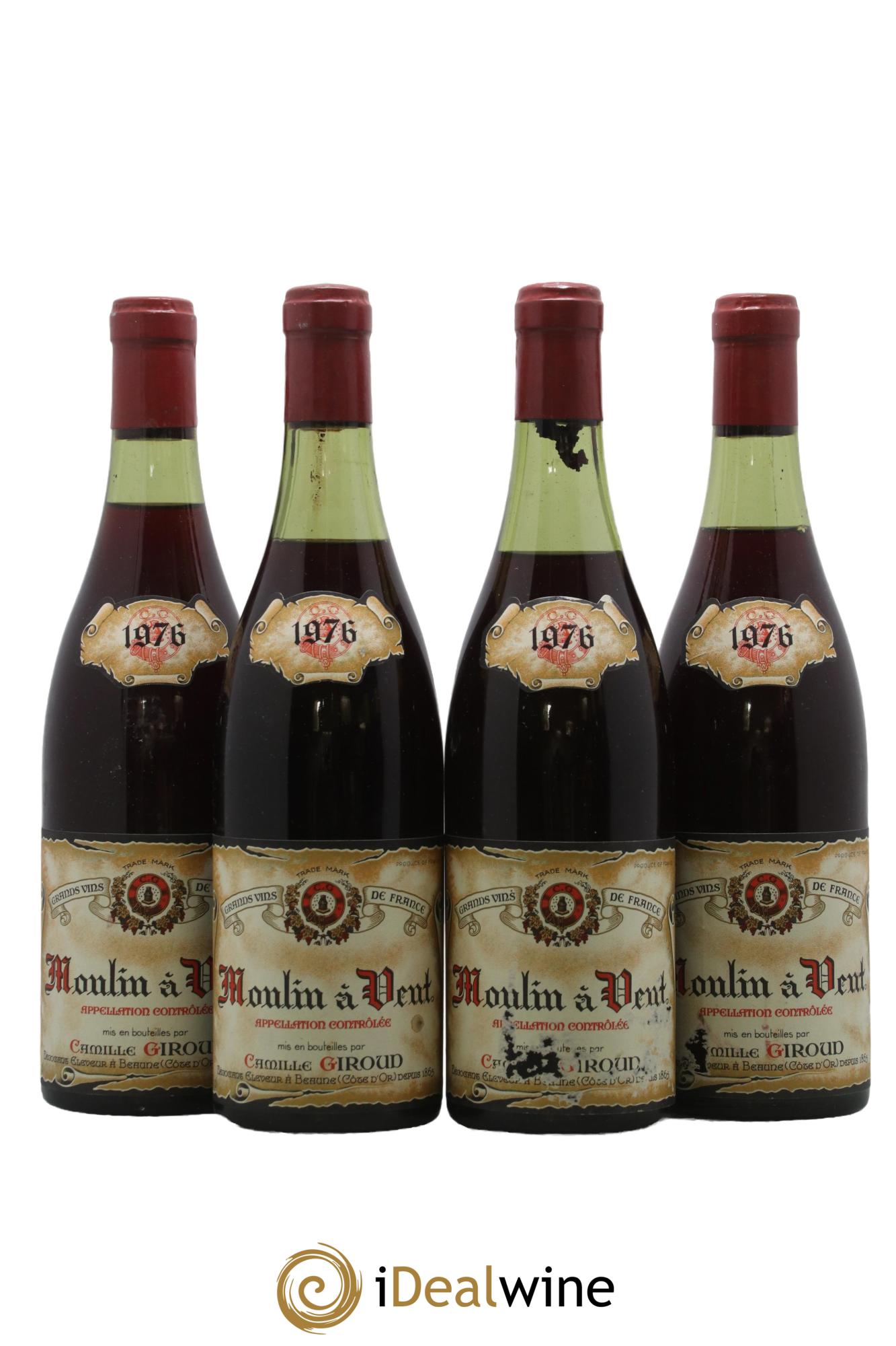 Moulin-à-Vent Camille Giroud 1976 - Lot de 4 bouteilles - 0