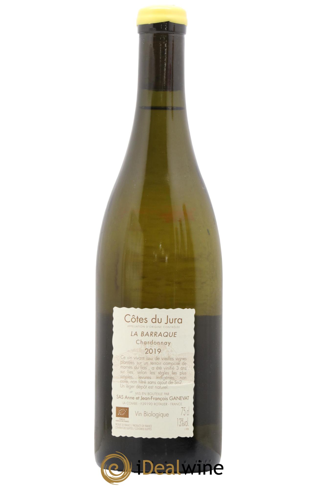 Côtes du Jura La Barraque Chardonnay Anne et Jean François Ganevat 2019 - Lot de 1 bouteille - 1