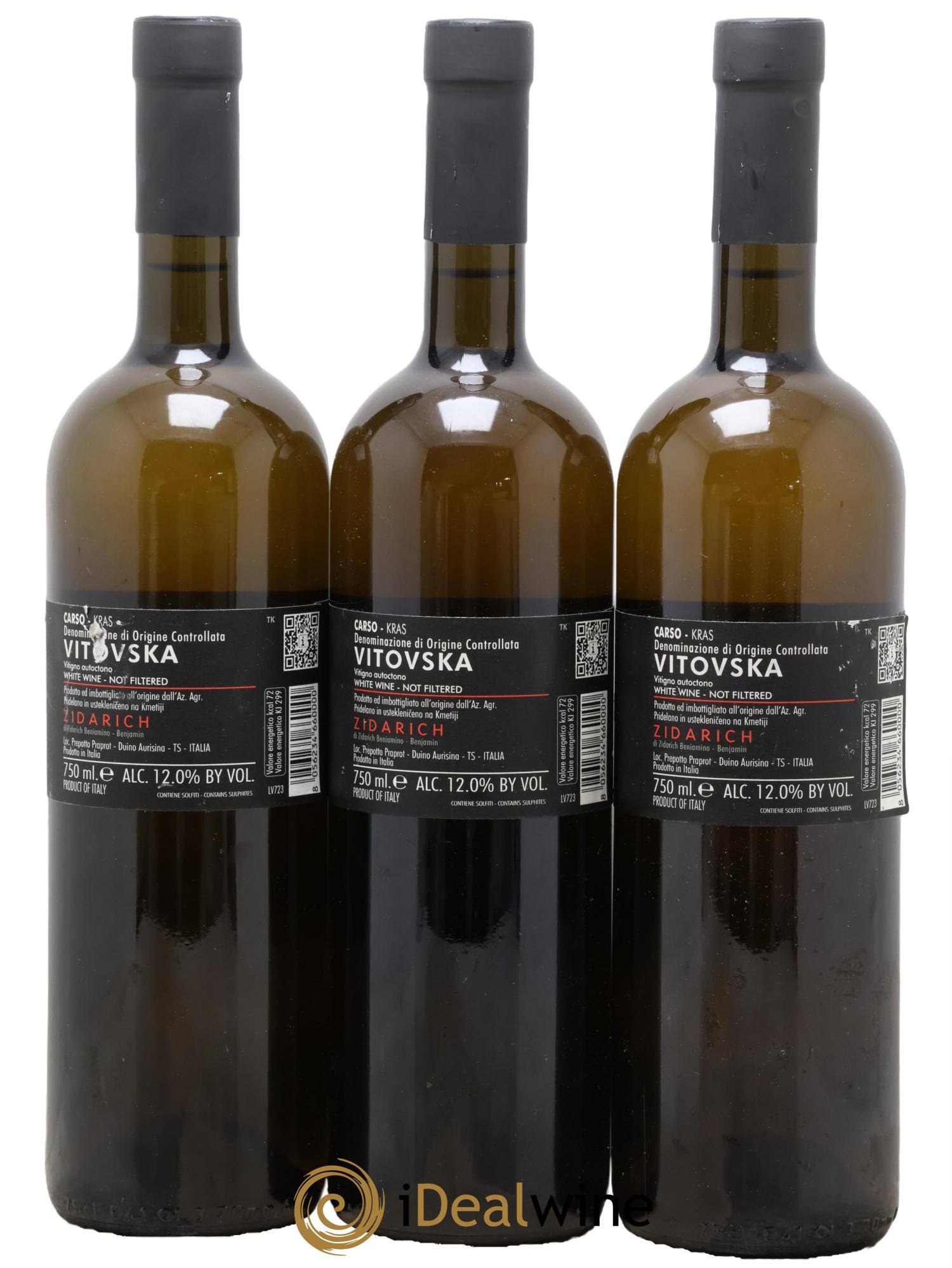 Frioul Carso Vitovska Zidarich 2021 - Lot de 3 bouteilles - 1