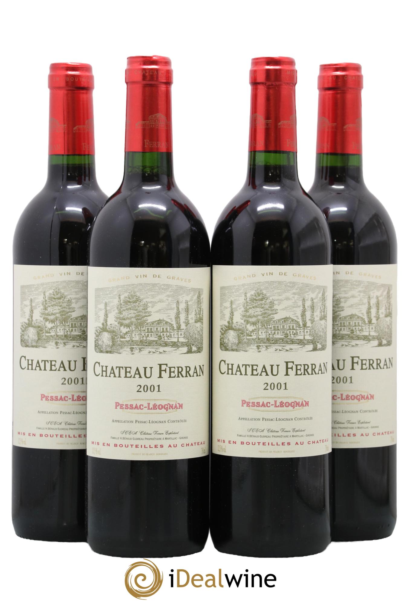 Pessac-Léognan Château Ferran 2001 - Posten von 4 Flaschen - 0