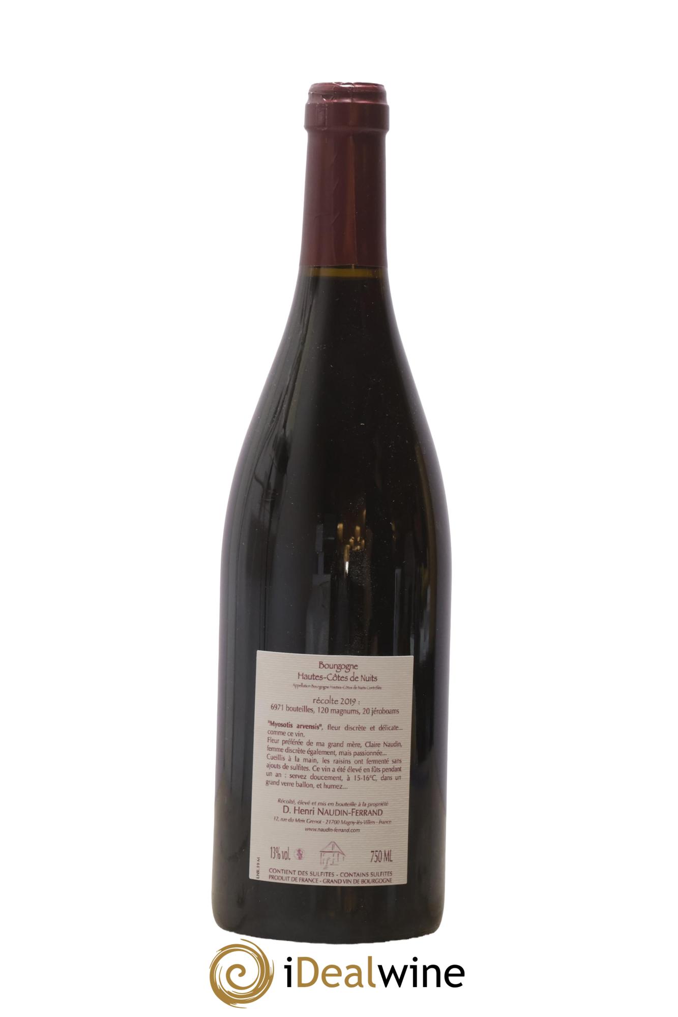 Hautes-Côtes de Nuits Myosotis Arvensis Naudin-Ferrand (Domaine) 2019 - Lotto di 1 bottiglia - 1