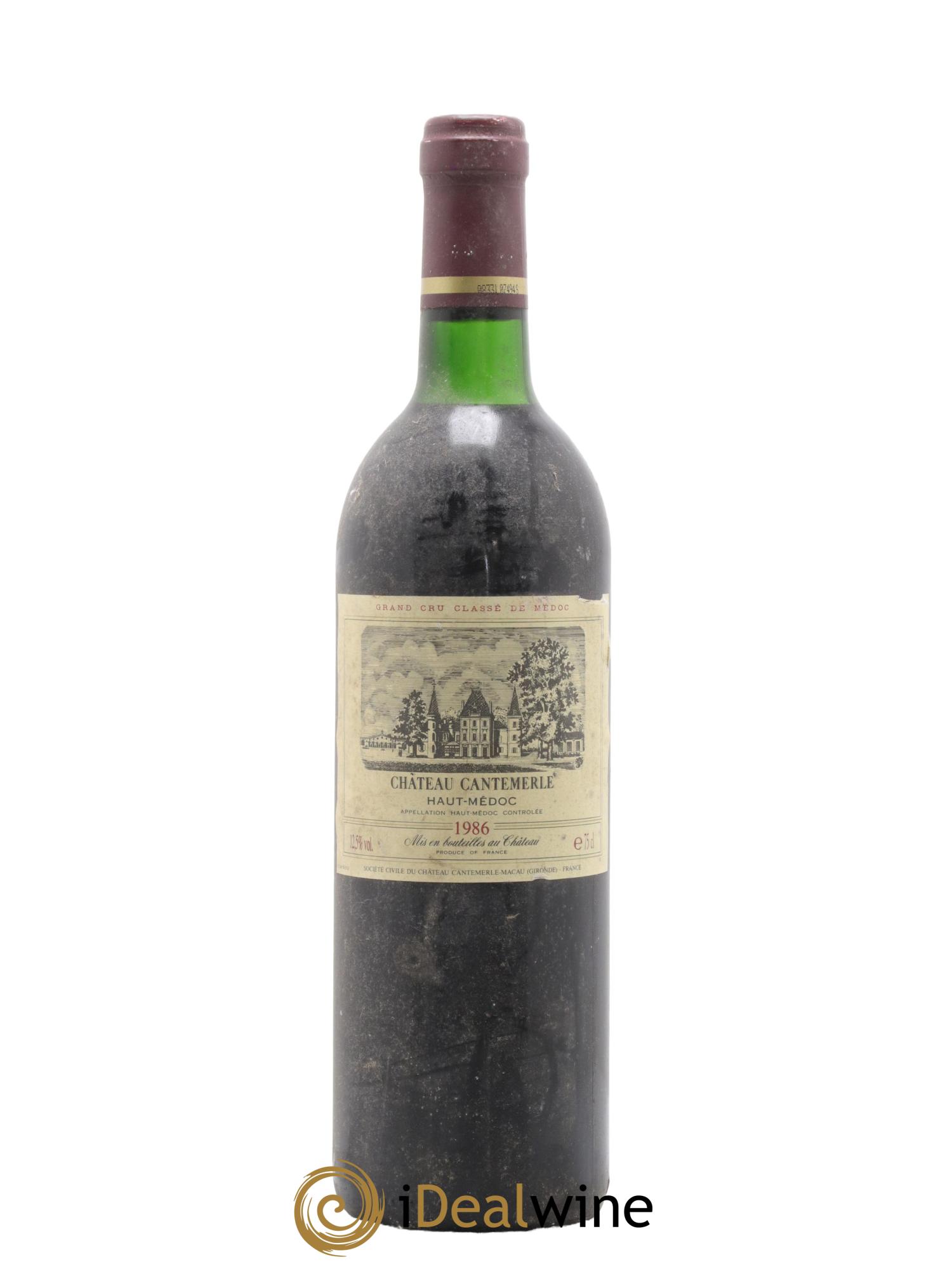 Château Cantemerle 5ème Grand Cru Classé 1986 - Lot de 1 bouteille - 0