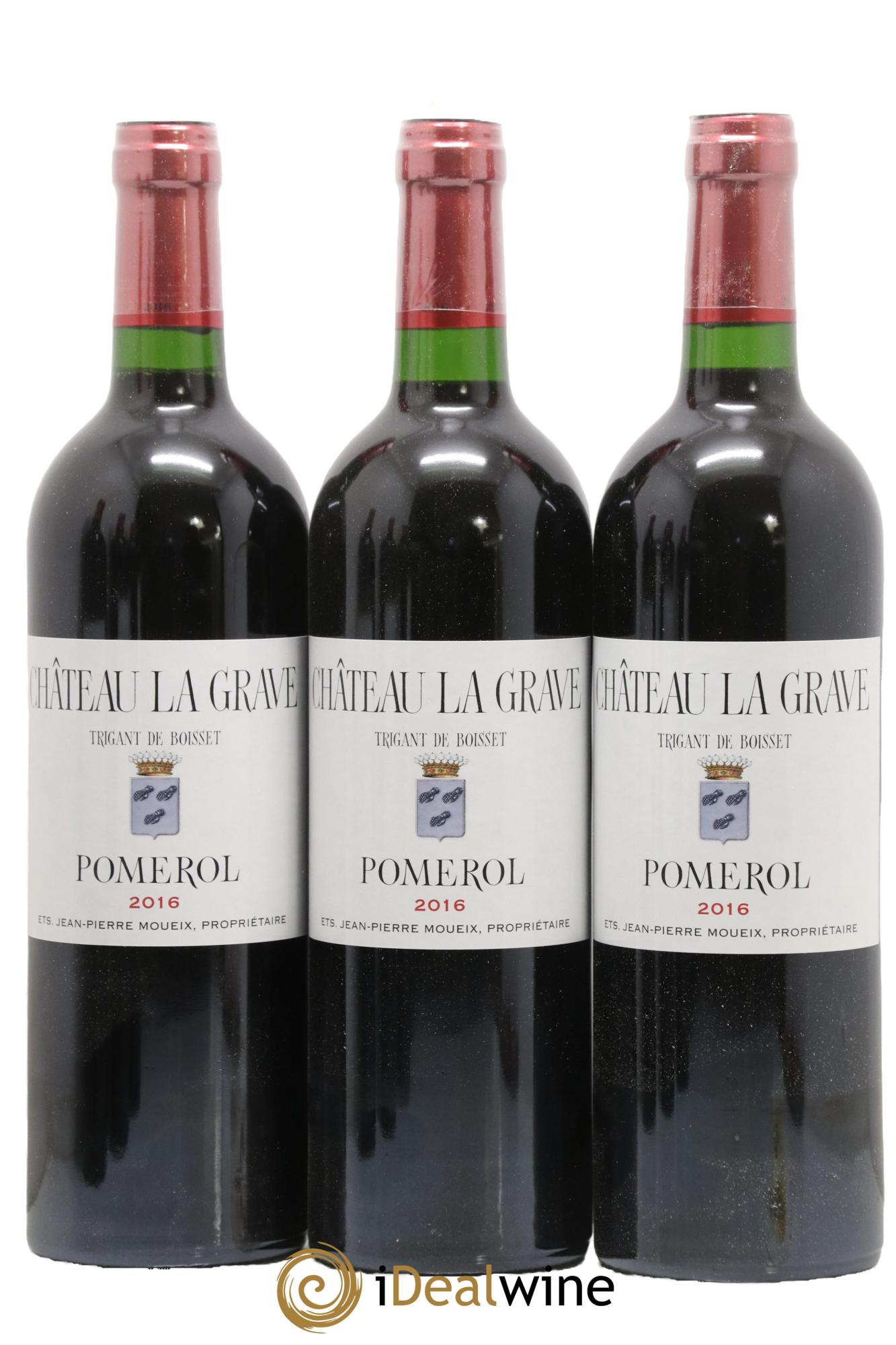 Château La Grave à Pomerol (Trigant de Boisset) 2016 - Lot de 6 bouteilles - 1