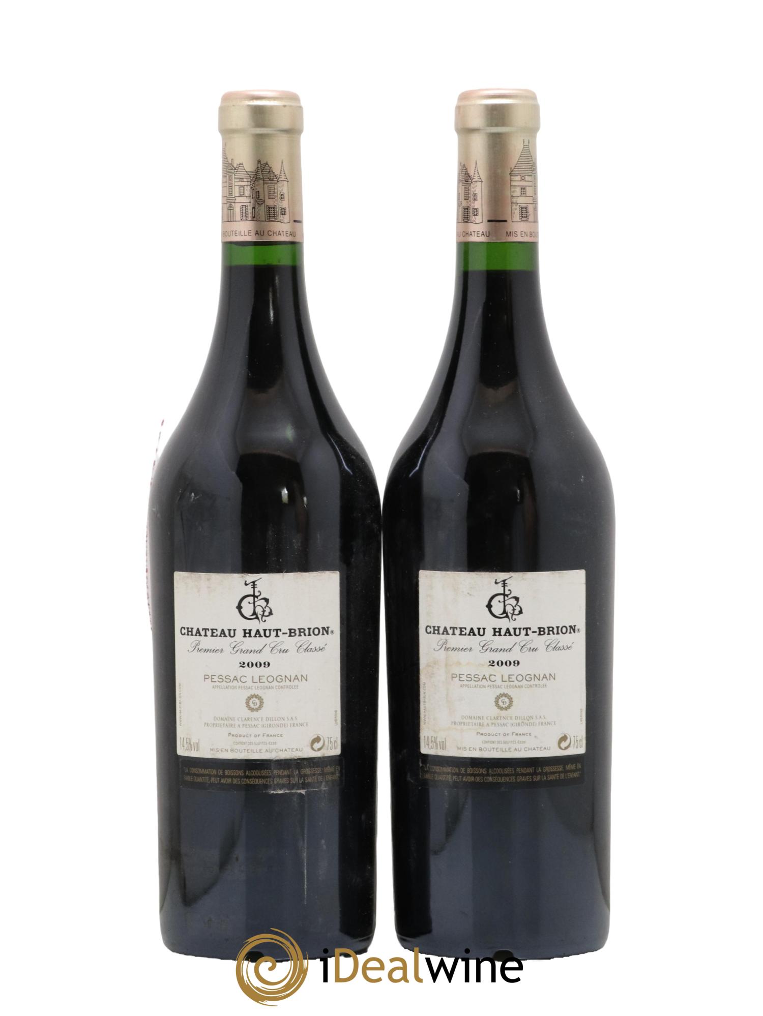 Château Haut Brion 1er Grand Cru Classé 2009 - Lot of 2 bottles - 1