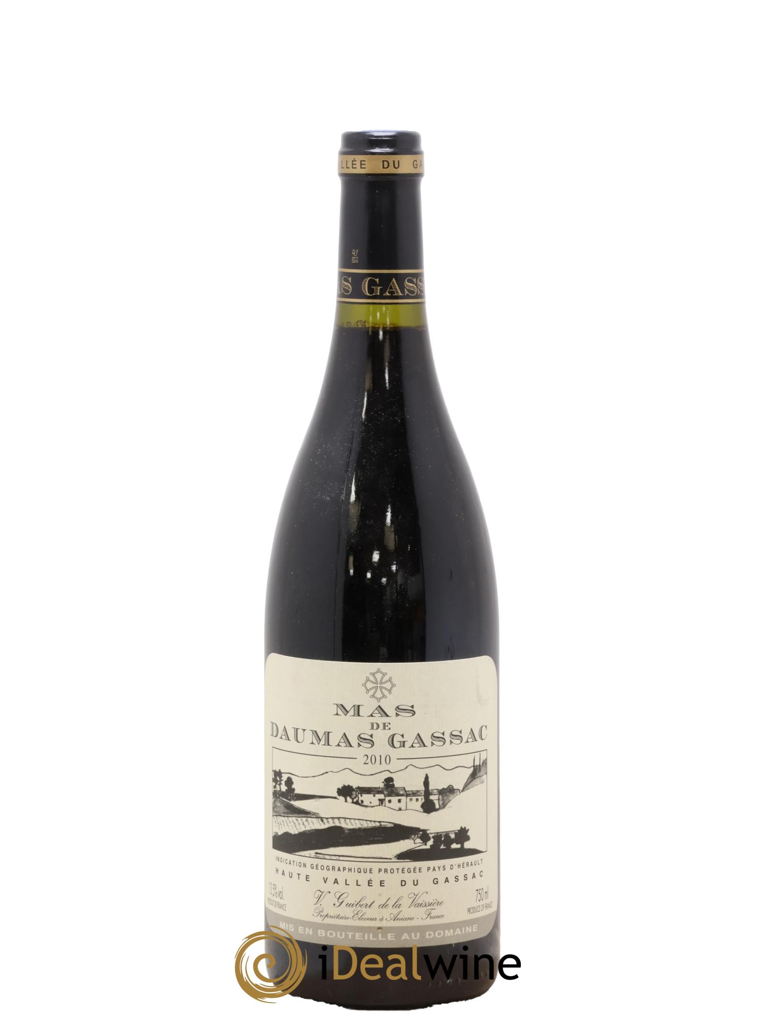 Saint-Guilhem-le-Désert - Cité d'Aniane Mas Daumas Gassac Famille Guibert de La Vaissière 2010 - Lot de 1 bouteille - 0