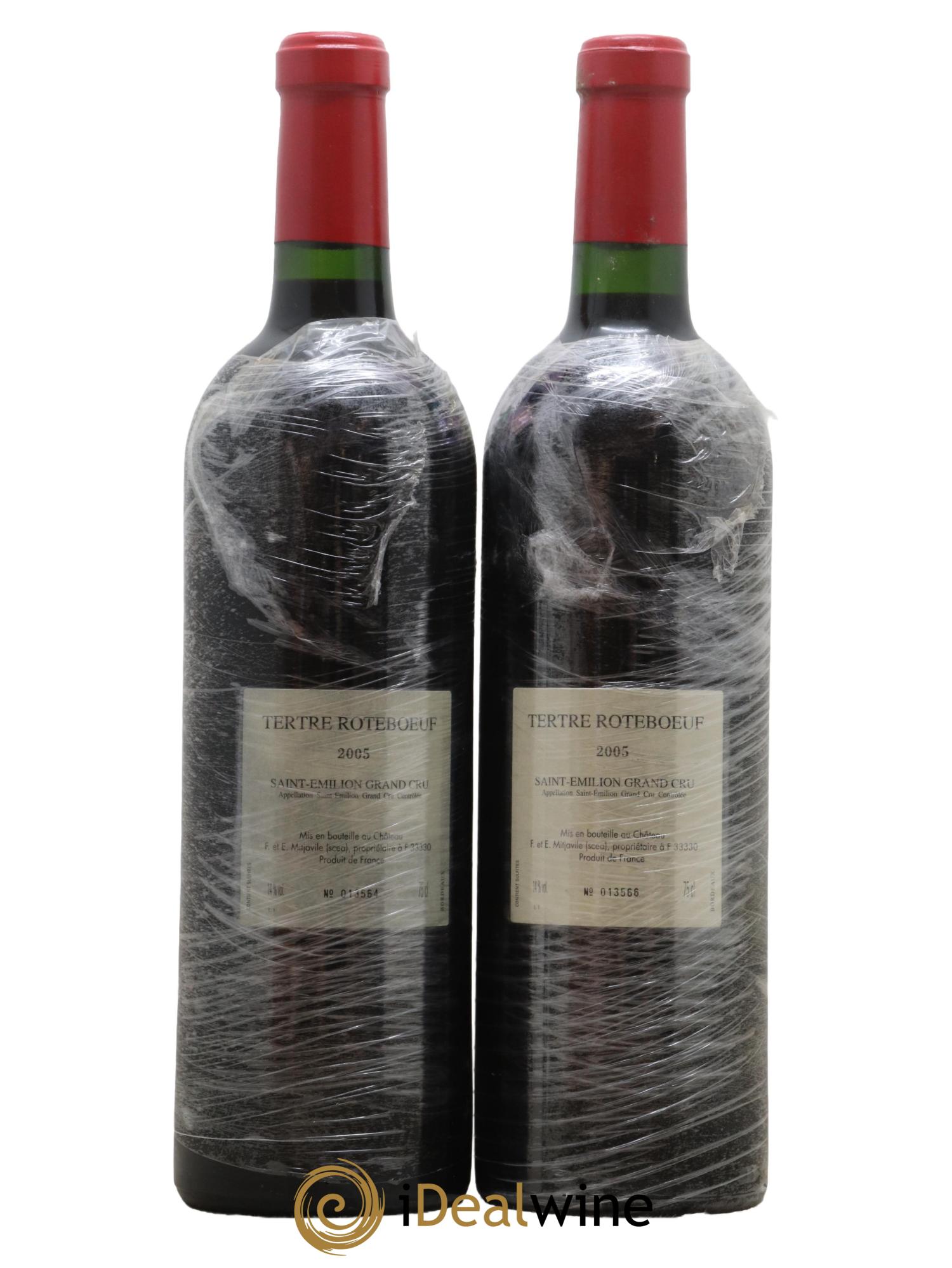 Château Tertre Roteboeuf 2005 - Lot of 2 bottles - 1