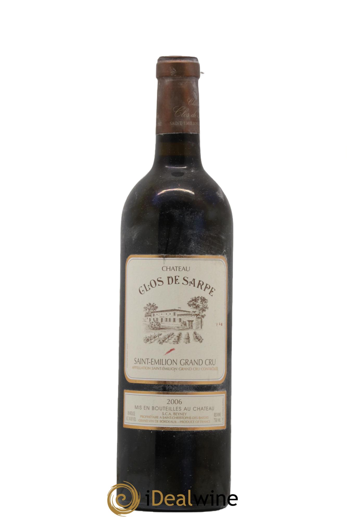 Clos de Sarpe Grand Cru Classé 2006 - Lot de 1 bouteille - 0