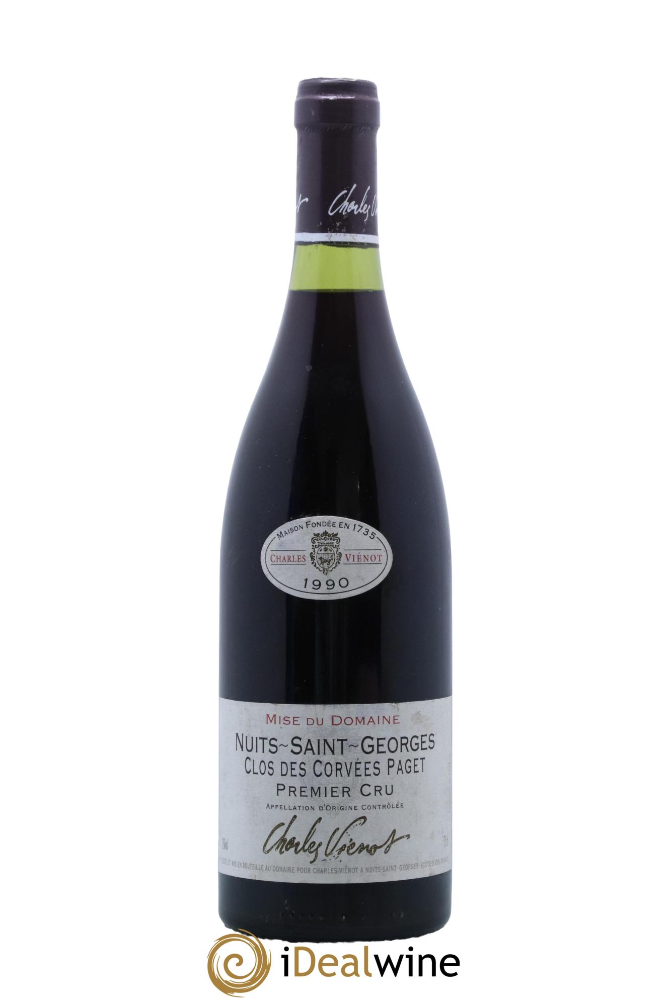 Nuits-Saint-Georges 1er Cru Clos des Corvets Paget Domaine Charles Viennot 1990 - Lot de 1 bouteille - 0