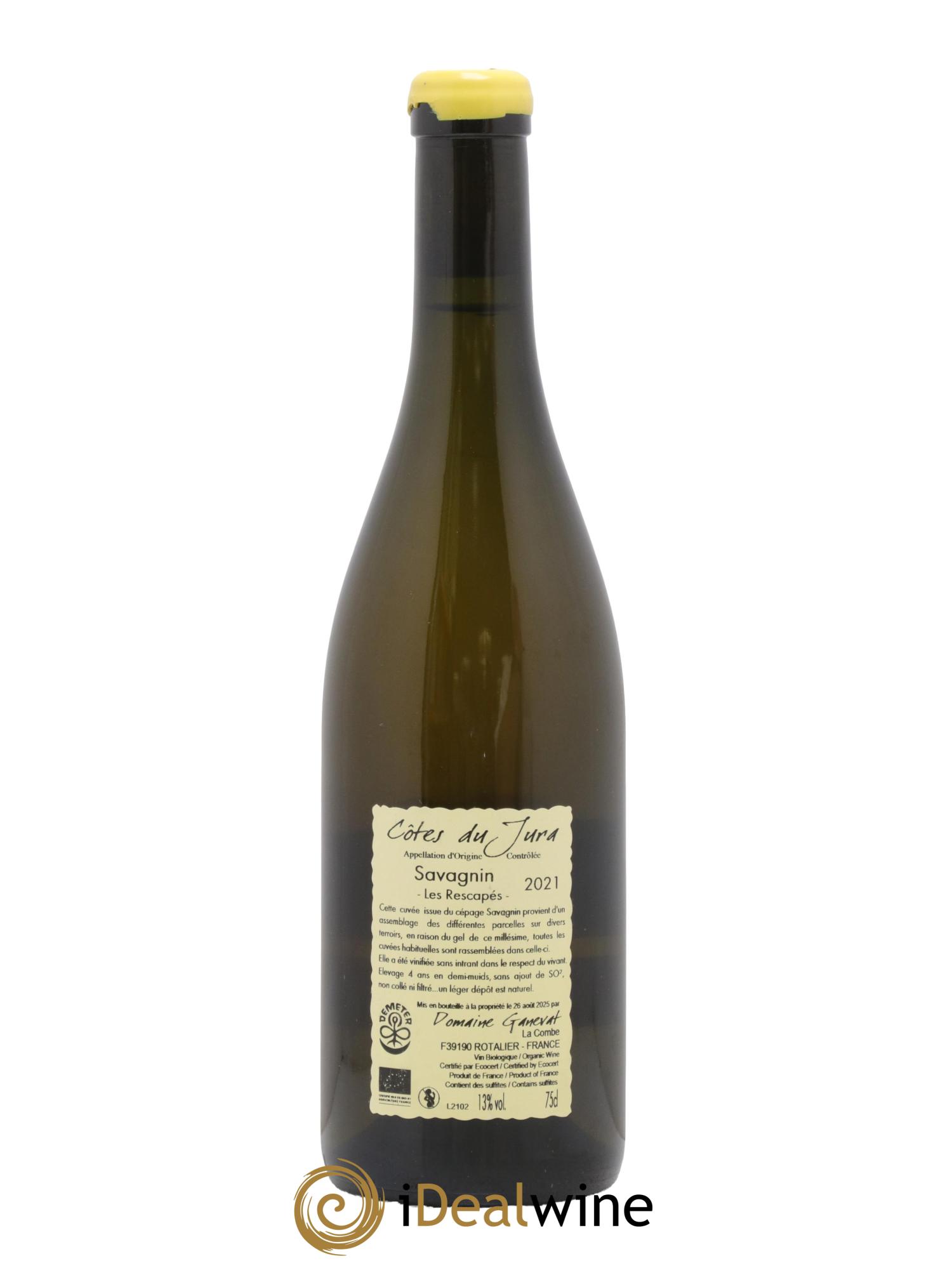 Côtes du Jura Savagnin Les Rescapés Jean-François Ganevat (Domaine) 2021 - Lot de 1 bouteille - 1