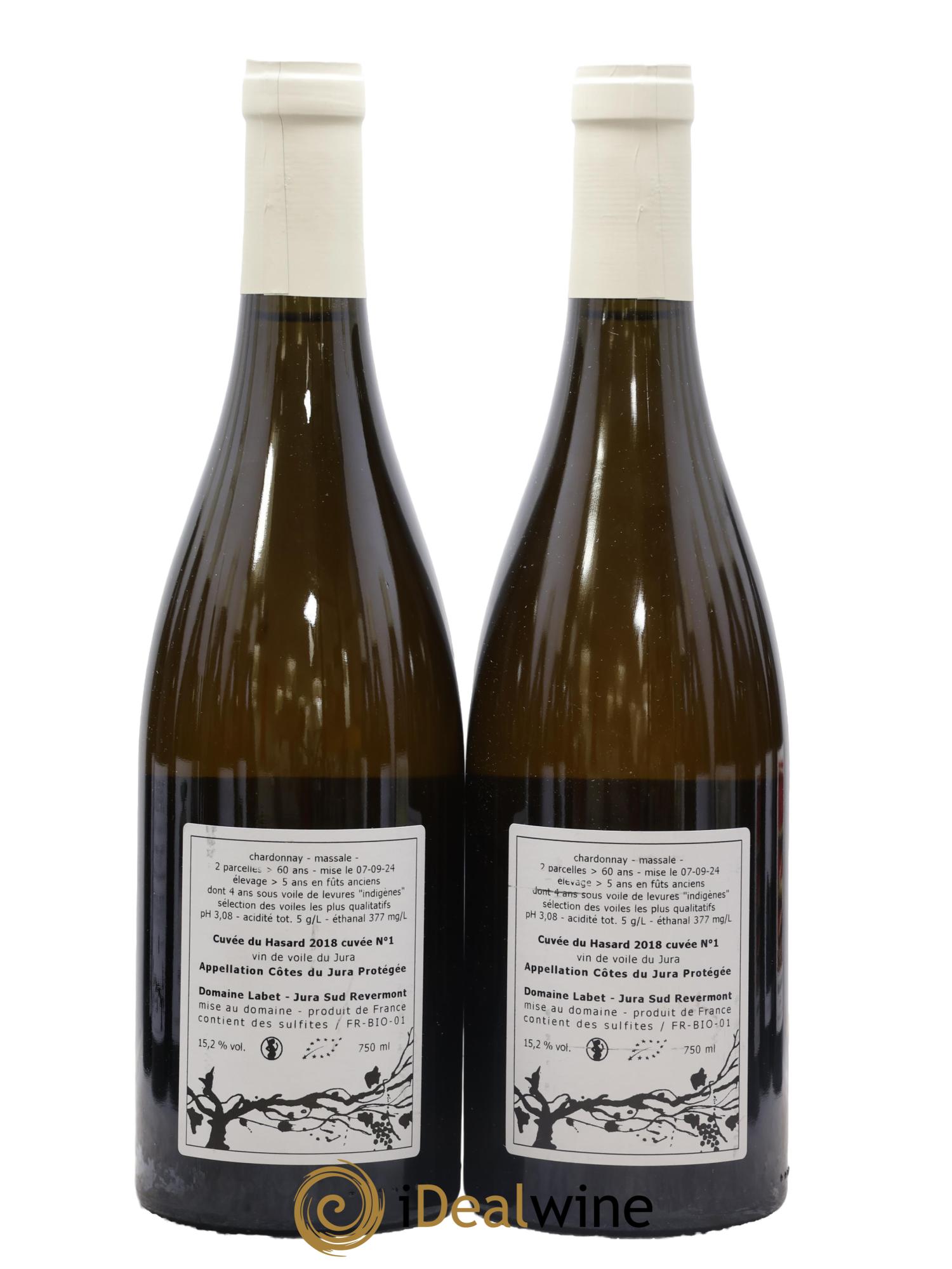 Côtes du Jura Cuvee du Hasard n°1  Labet 2018 - Lotto di 2 bottiglie - 1
