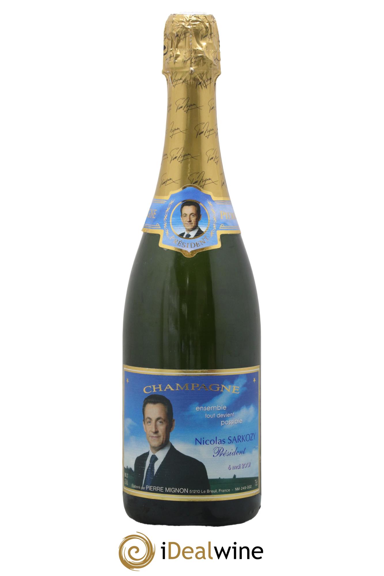 Champagne Président Nicolas Sarkozy Maison Pierre Mignon - Lot of 1 bottle - 0