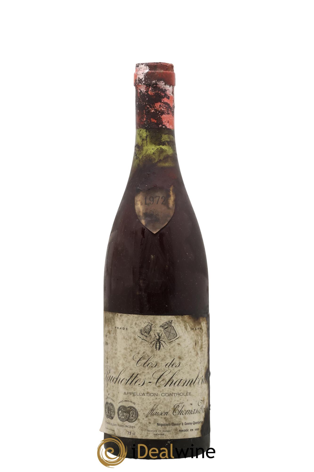 Ruchottes-Chambertin Grand Cru Clos Des Ruchottes Maison Thomas Bassot 1972 - Lot de 1 bouteille - 0
