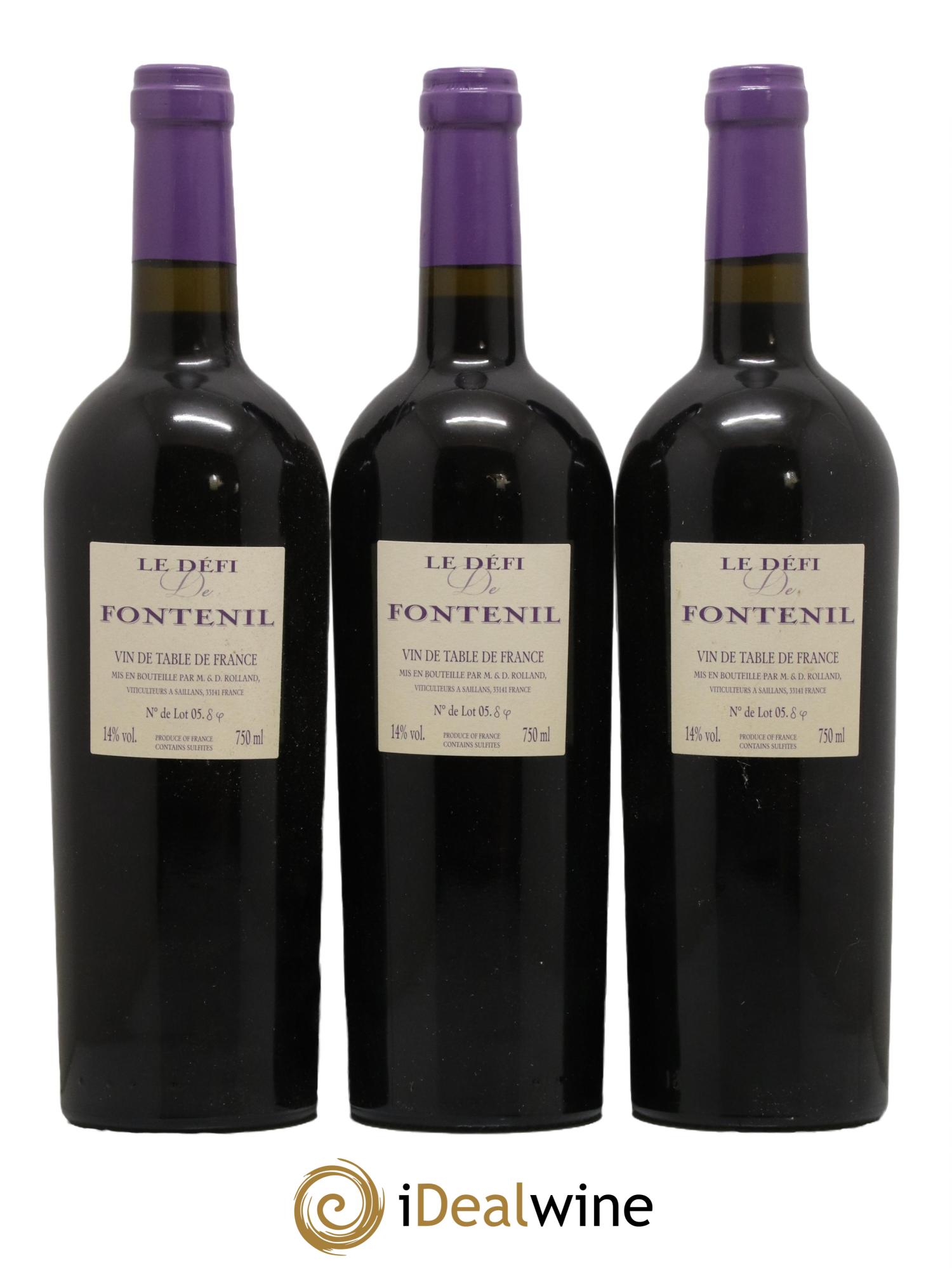 Le Défi de Fontenil 2005 - Lot de 6 bouteilles - 4
