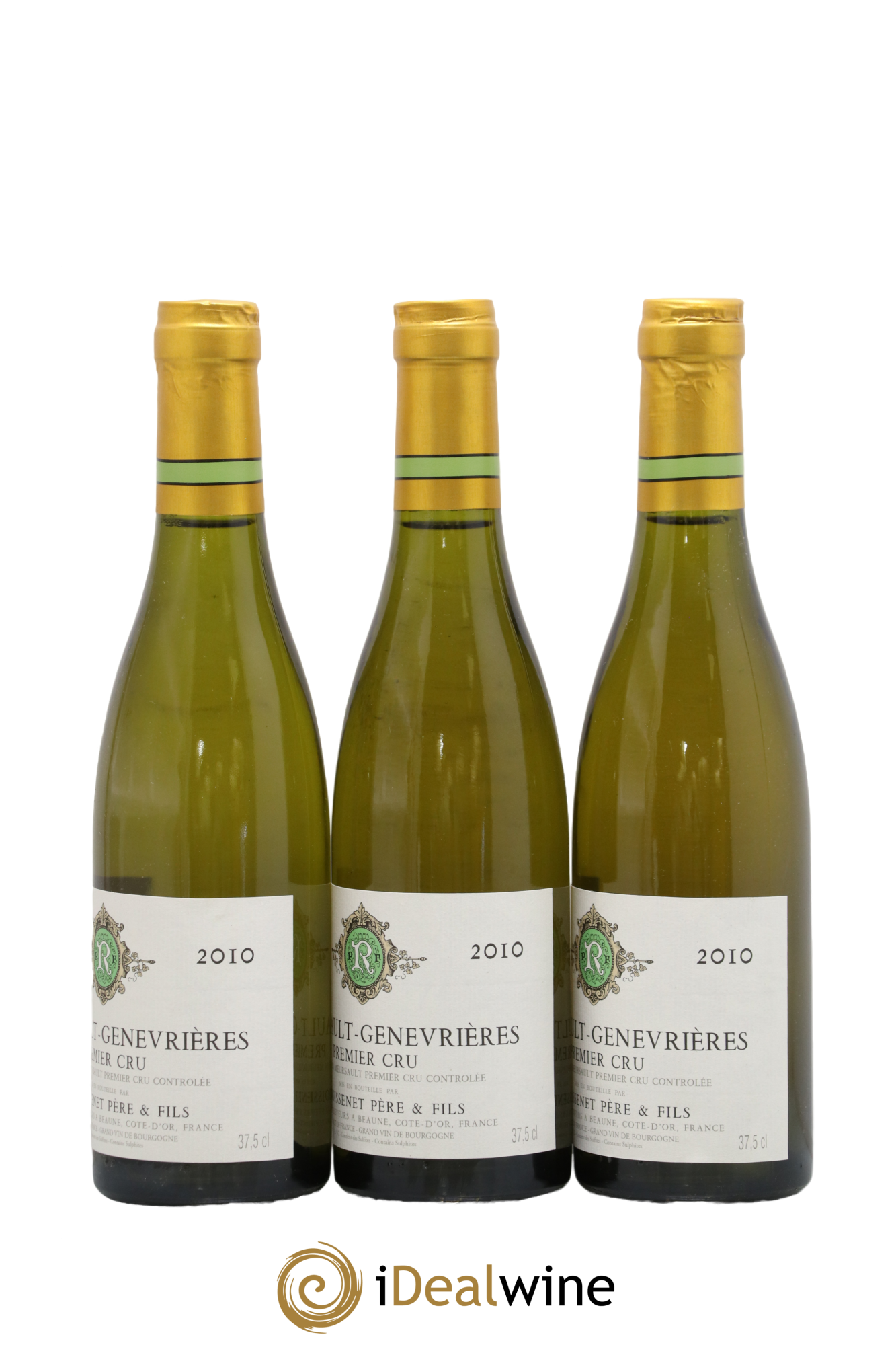 Meursault 1er Cru Genevrières Remoissenet Père et Fils 2010 - Lot de 3 demi bouteilles - 1