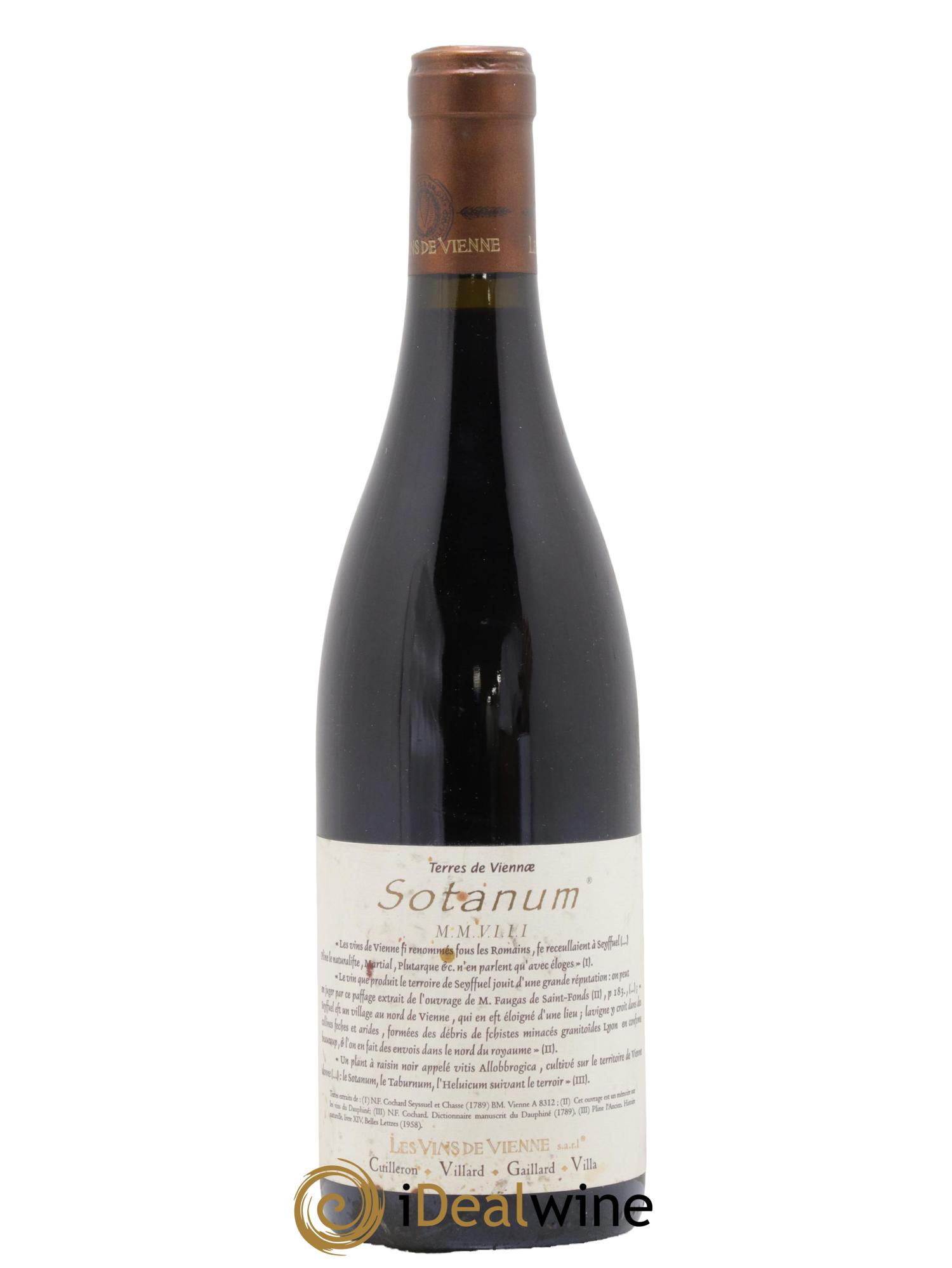 IGP Collines Rhodaniennes Sotanum Les Vins de Vienne 2008 - Lot of 1 bottle - 0