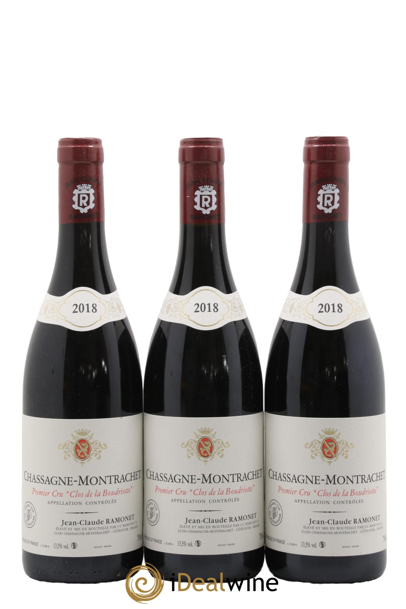 Chassagne-Montrachet 1er Cru Clos de la Boudriotte Ramonet (Domaine) 2018 - Lot de 3 bouteilles - 0