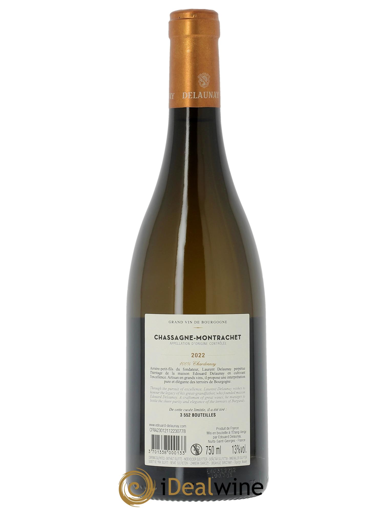 Chassagne-Montrachet Le Village Edouard Delaunay  2022 - Lotto di 1 bottiglia - 1