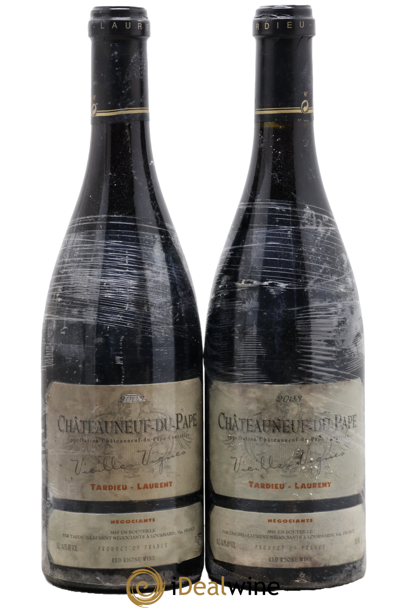 Châteauneuf-du-Pape Tardieu-Laurent Vieilles vignes Famille Tardieu 2003 - Lot of 2 bottles - 0
